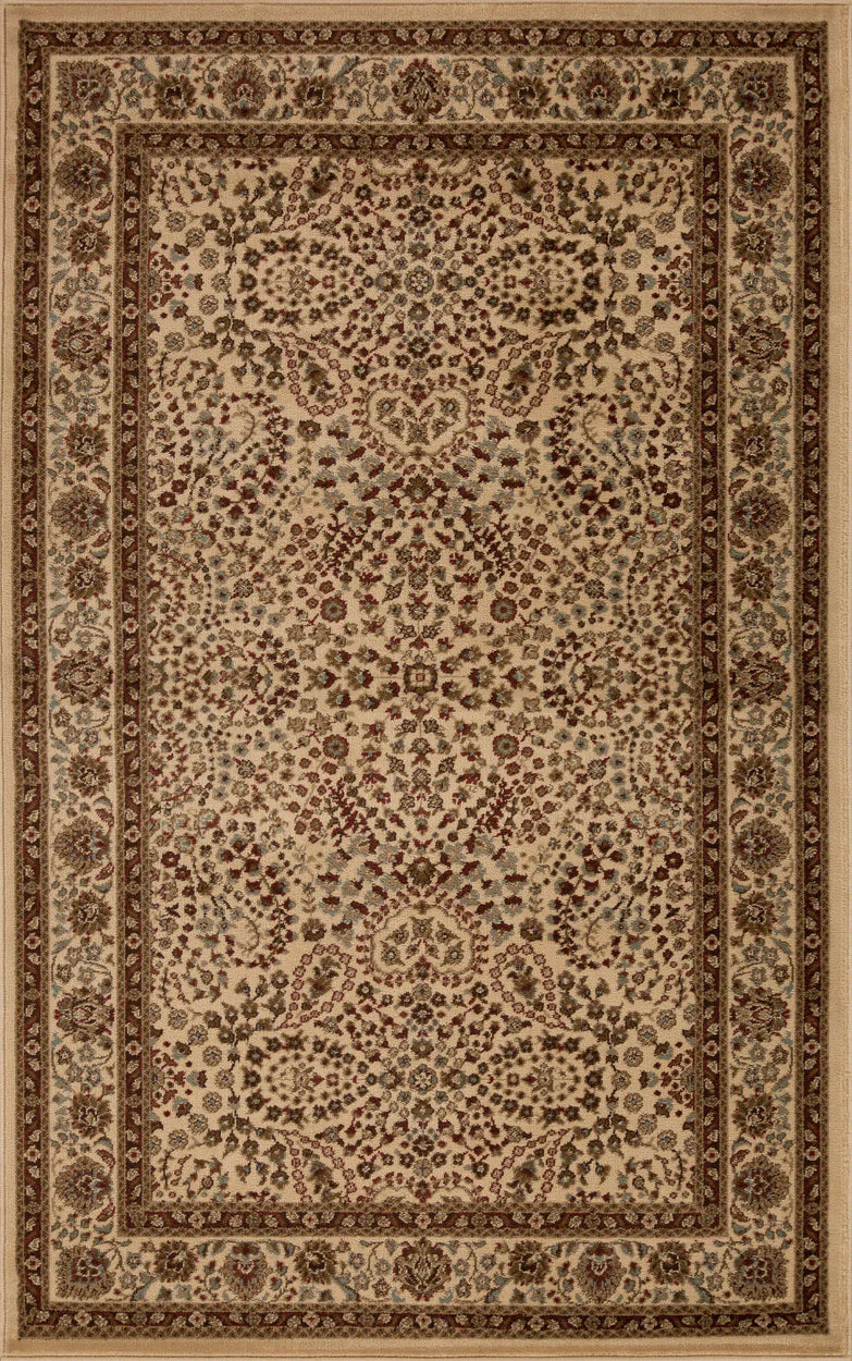 Astral Traditional Oriental Floral Scroll Indoor Area Rug or Runner - Taupe