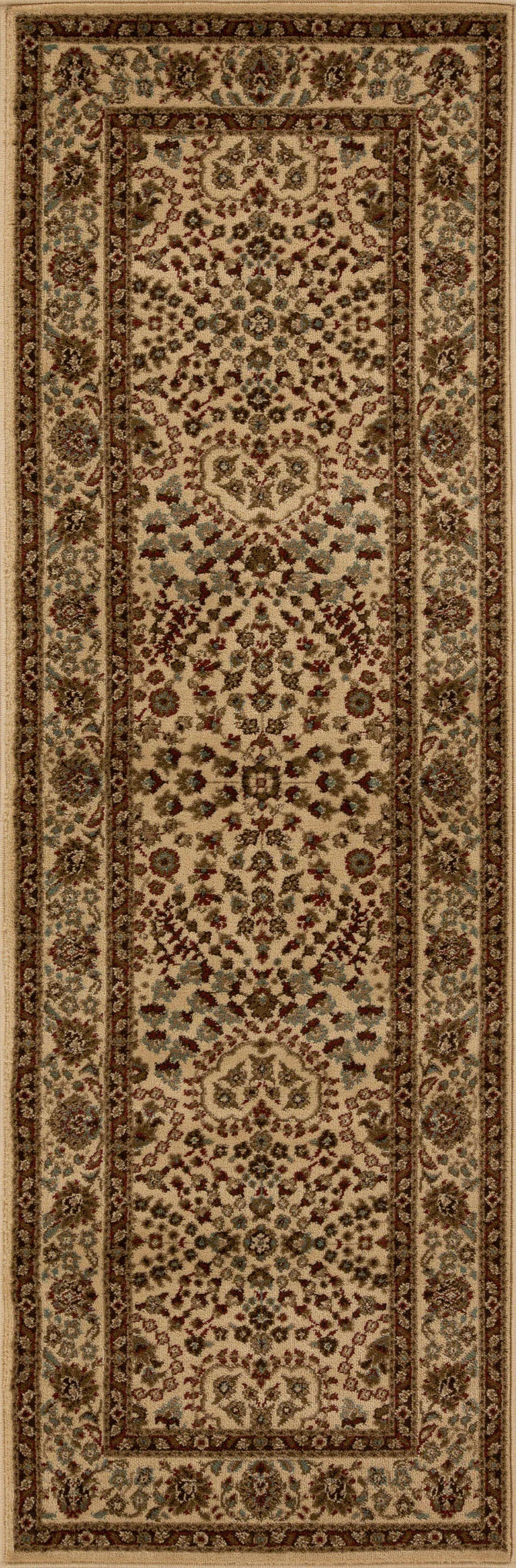 Astral Traditional Oriental Floral Scroll Indoor Area Rug or Runner - Taupe