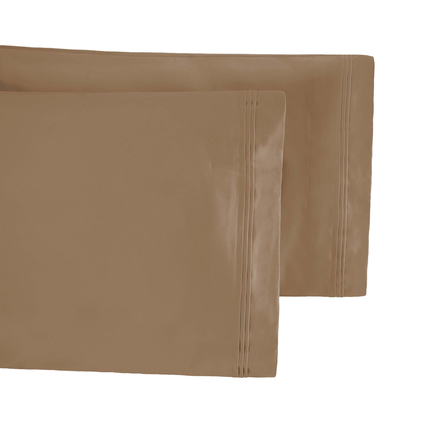 Premium 650 Thread Count Egyptian Cotton Solid Pillowcase Set - Taupe