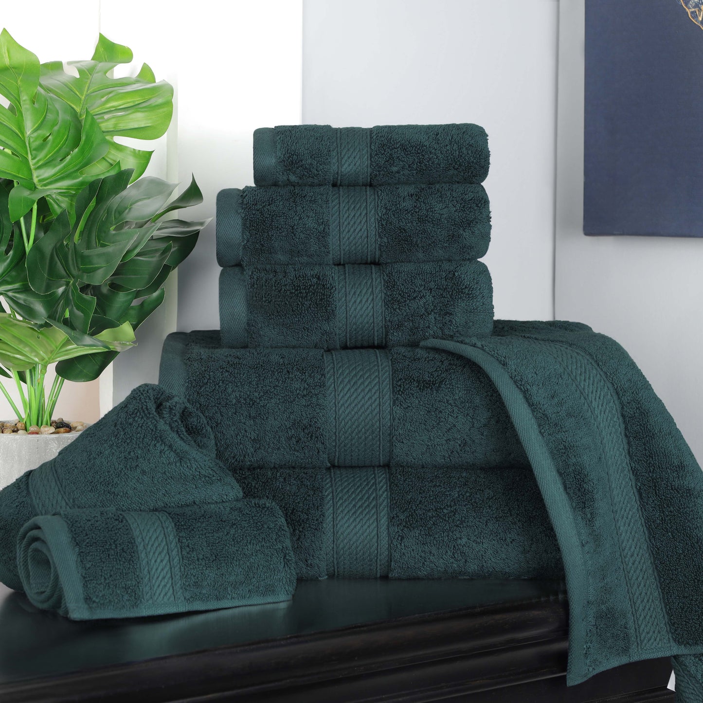 Madison Egyptian Cotton Pile Plush Heavyweight 8 Piece Towel Set
