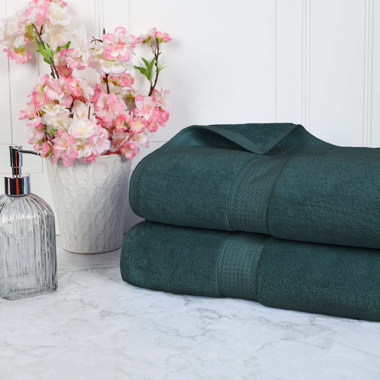 Madison Egyptian Cotton Pile Plush Heavyweight Bath Sheet Set of 2