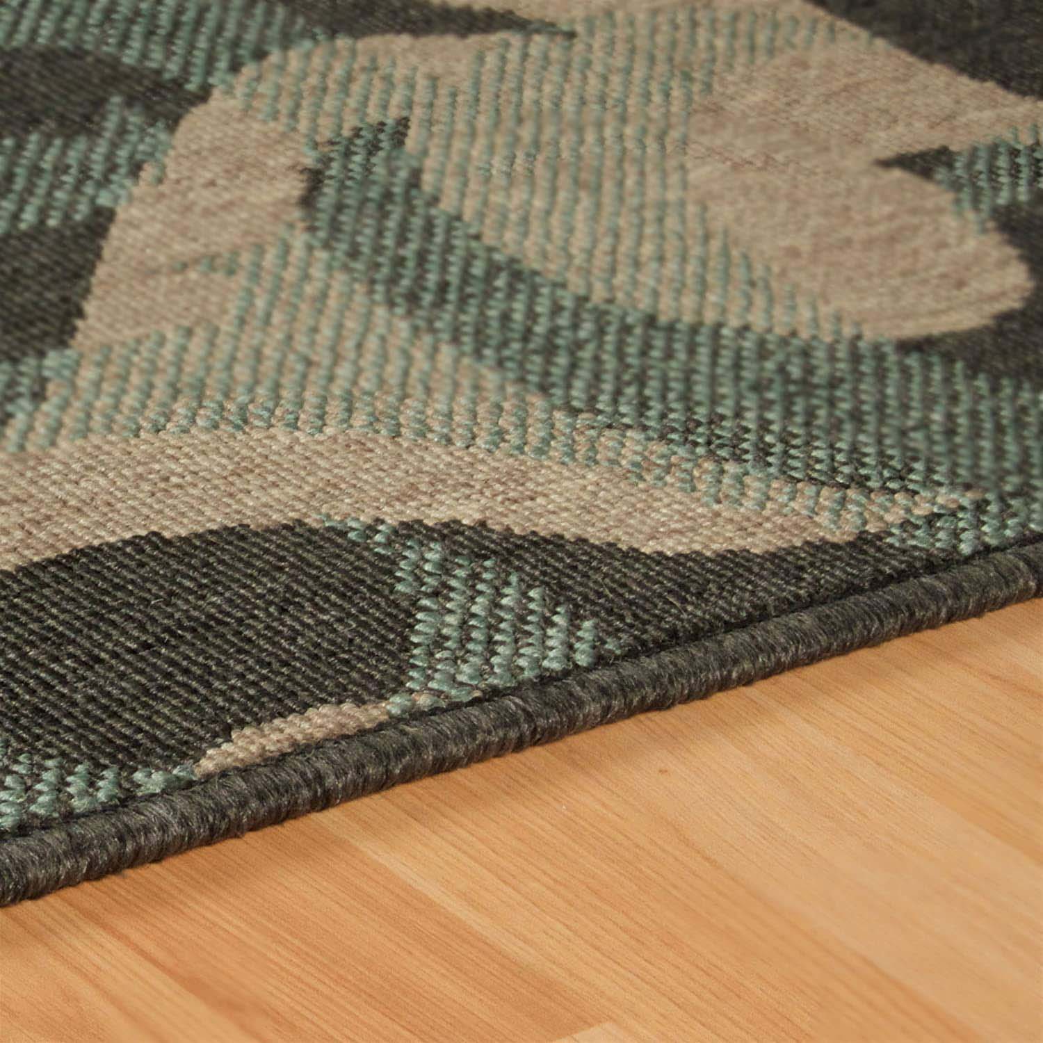 Aldaine Vintage Damask Indoor Outdoor Area Rug - Teal