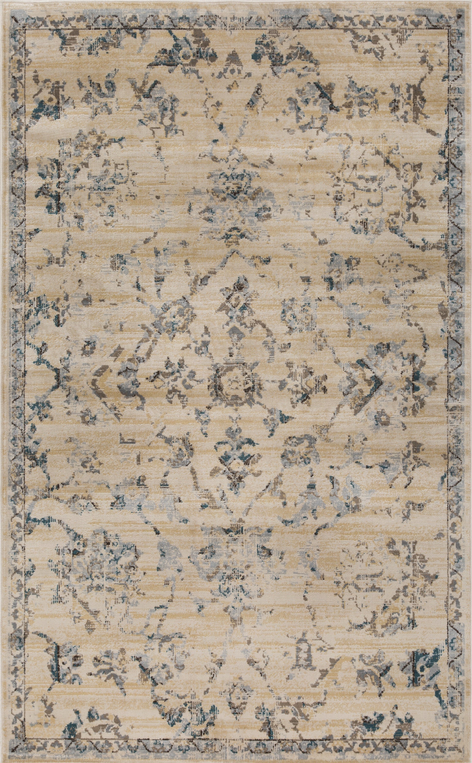 Superior Basilio Modern Farmhouse Medallion Indoor Area Rug Or Runner Rug Or Door Mat - Teal
