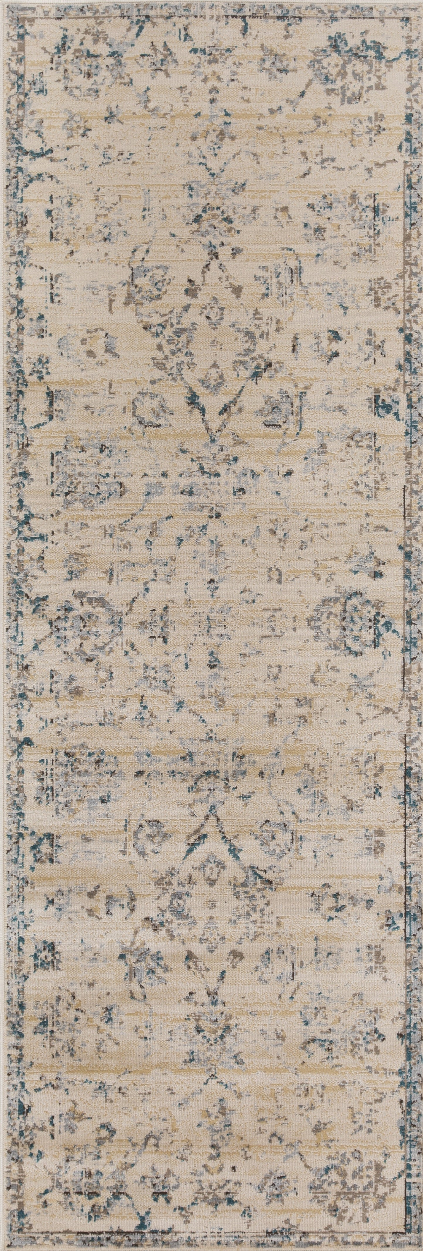 Superior Basilio Modern Farmhouse Medallion Indoor Area Rug Or Runner Rug Or Door Mat - Teal