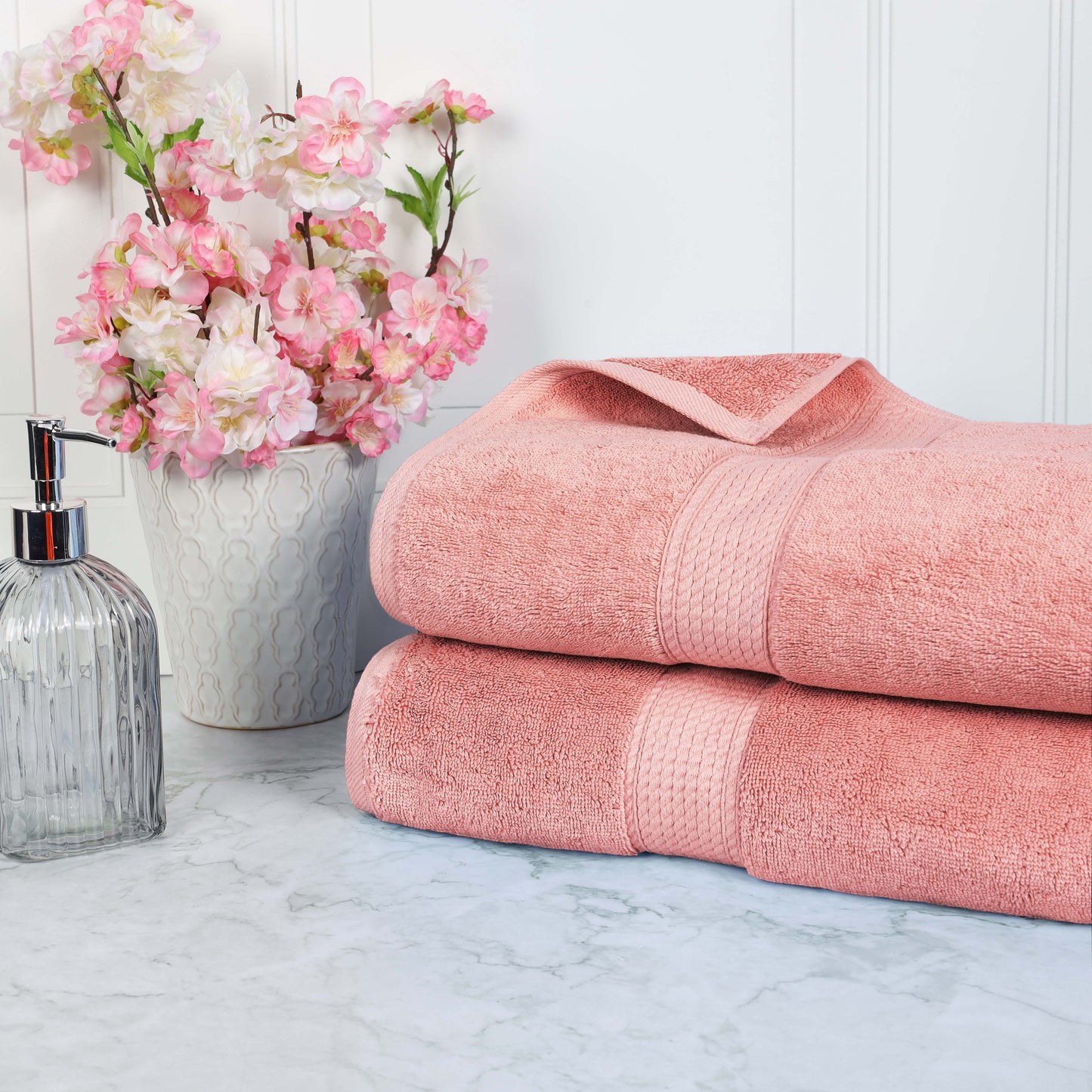 Madison Egyptian Cotton Pile Plush Heavyweight Bath Sheet Set of 2
