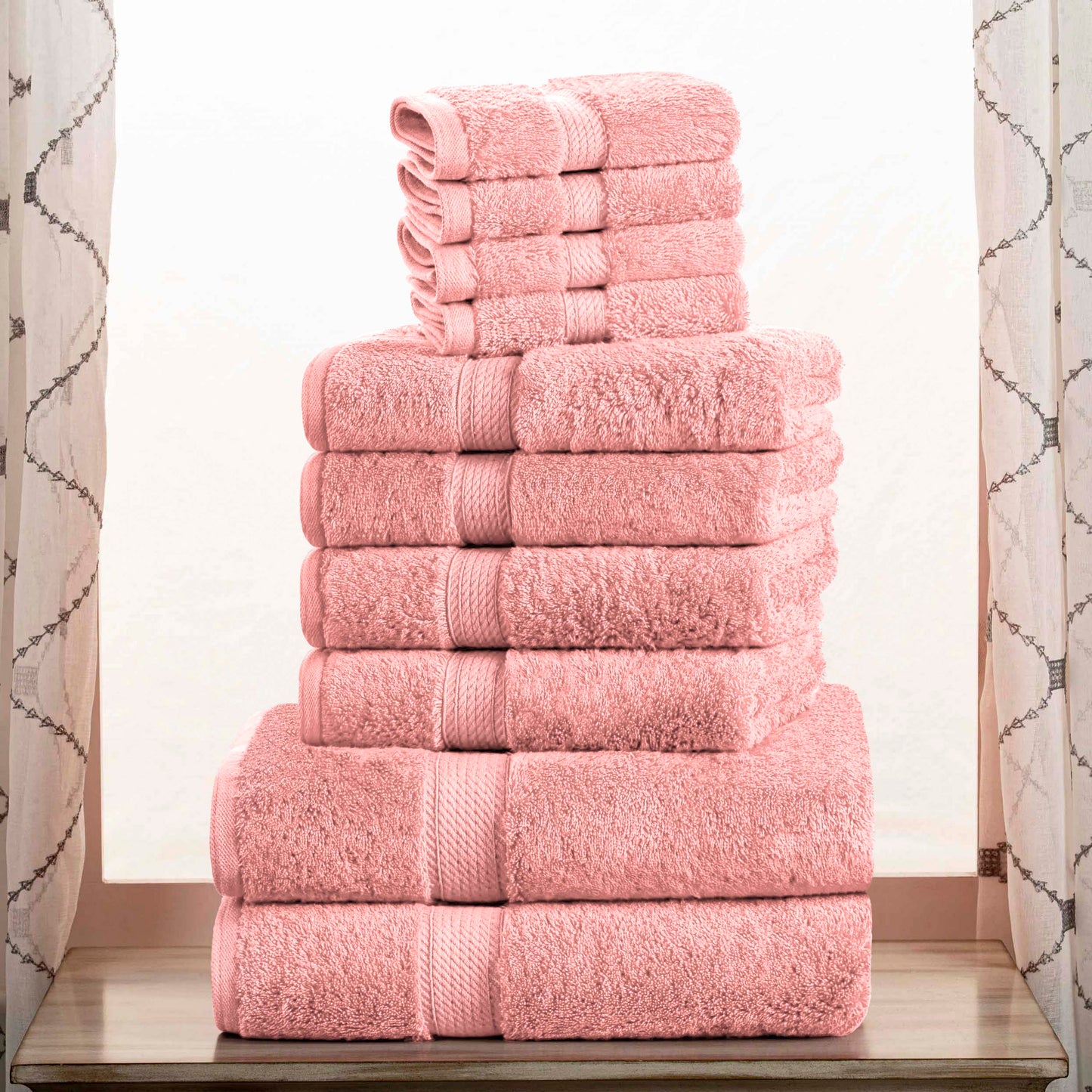 Madison Egyptian Cotton Pile Plush Heavyweight 10 Piece Towel Set