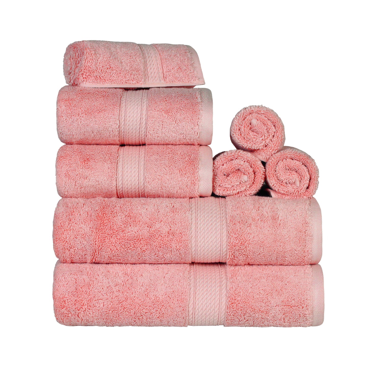 Madison Egyptian Cotton Pile Plush Heavyweight 8 Piece Towel Set