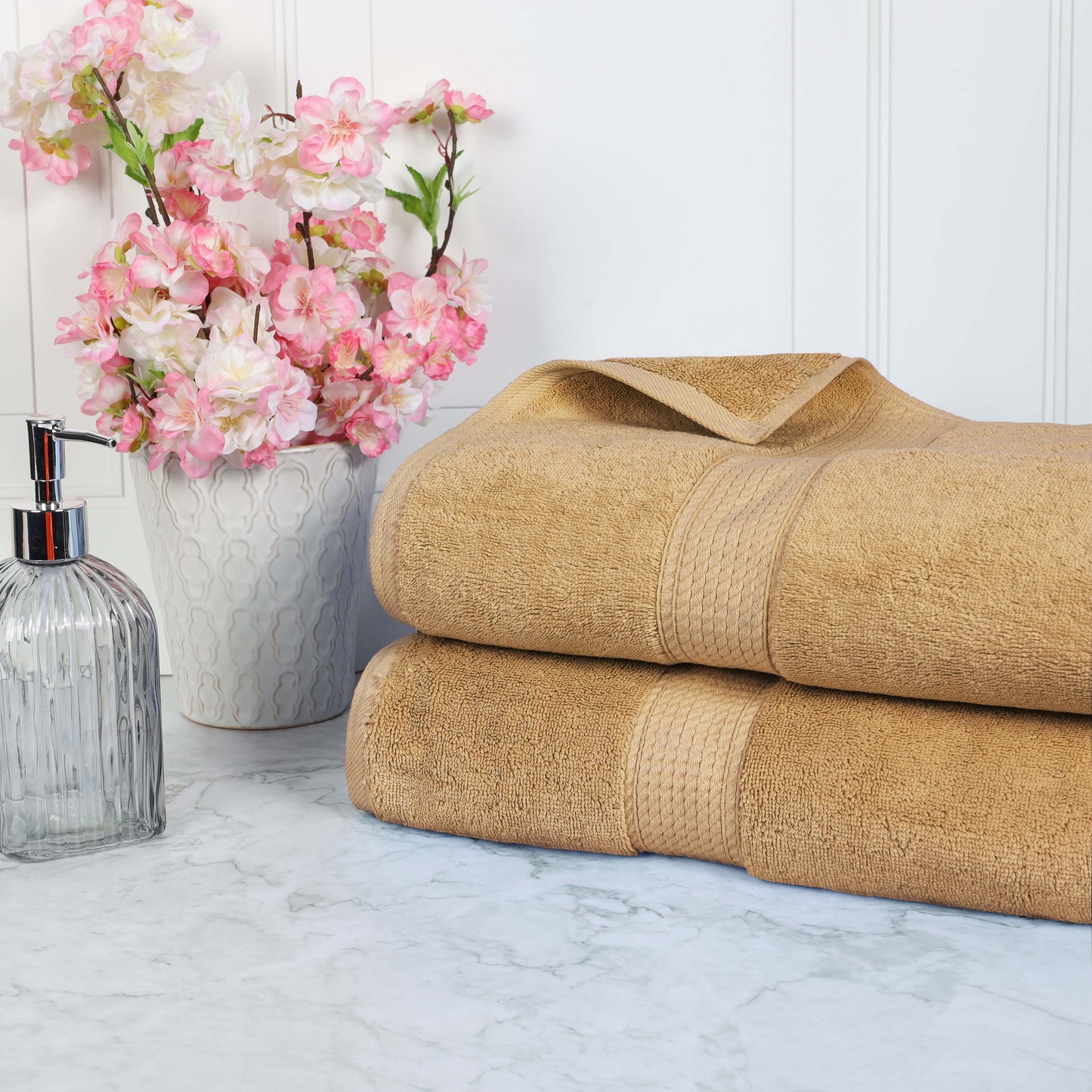 Madison Egyptian Cotton Pile Plush Heavyweight Bath Sheet Set of 2