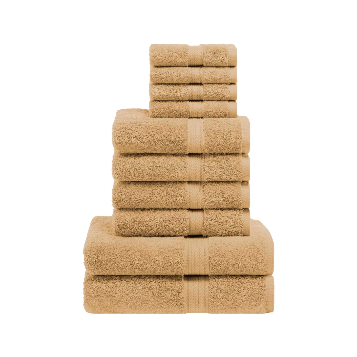 Madison Egyptian Cotton Pile Plush Heavyweight 10 Piece Towel Set