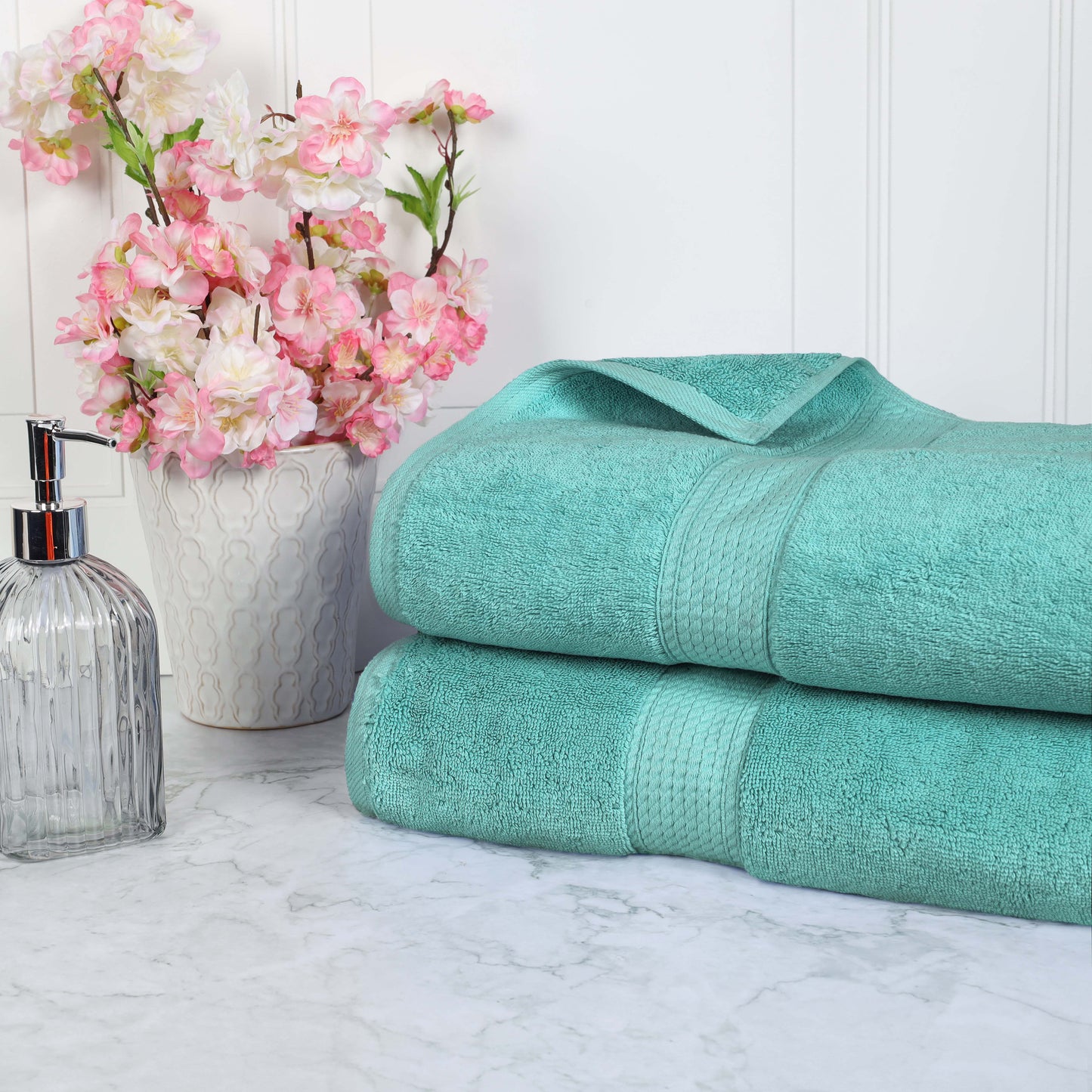 Madison Egyptian Cotton Pile Plush Heavyweight Bath Sheet Set of 2