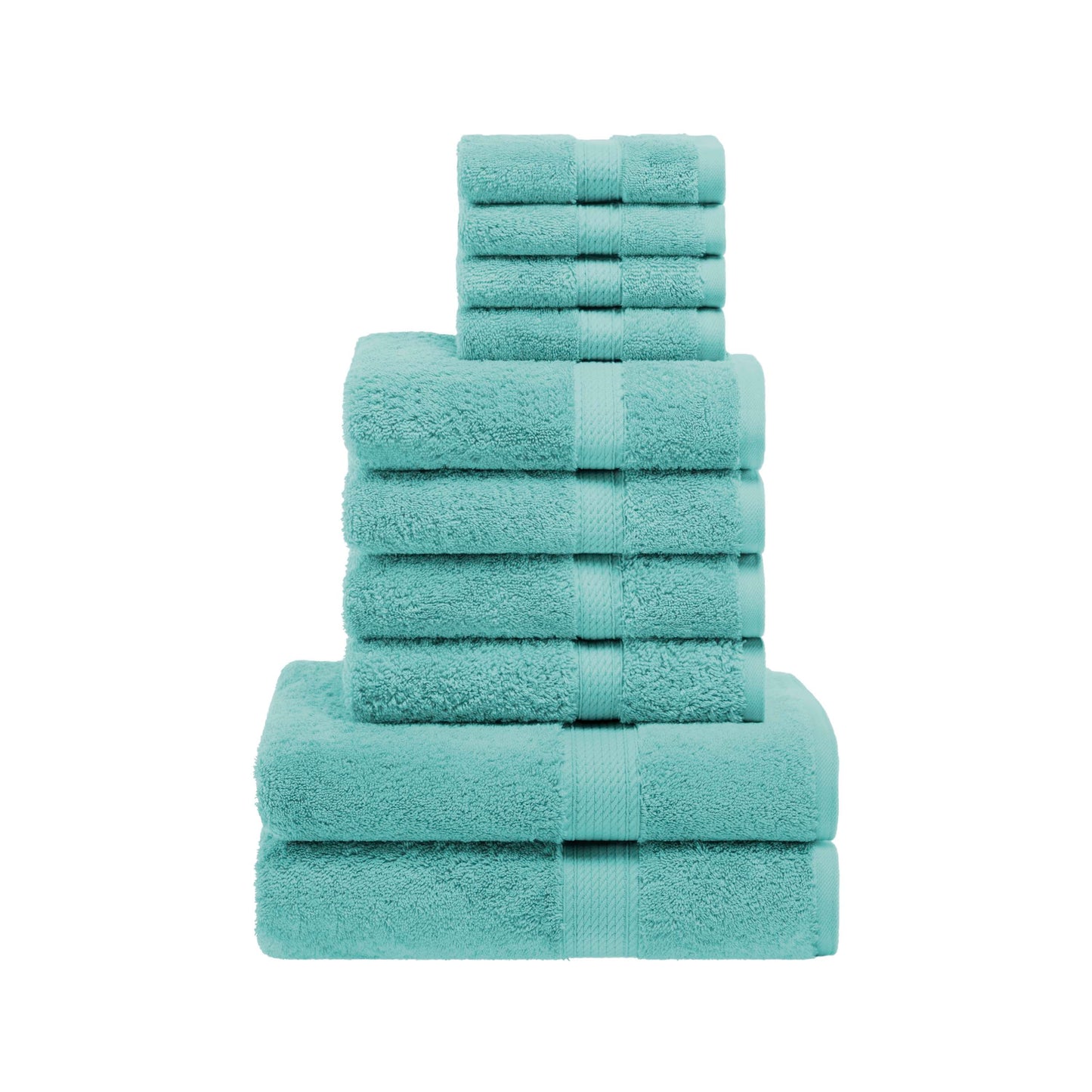 Madison Egyptian Cotton Pile Plush Heavyweight 10 Piece Towel Set