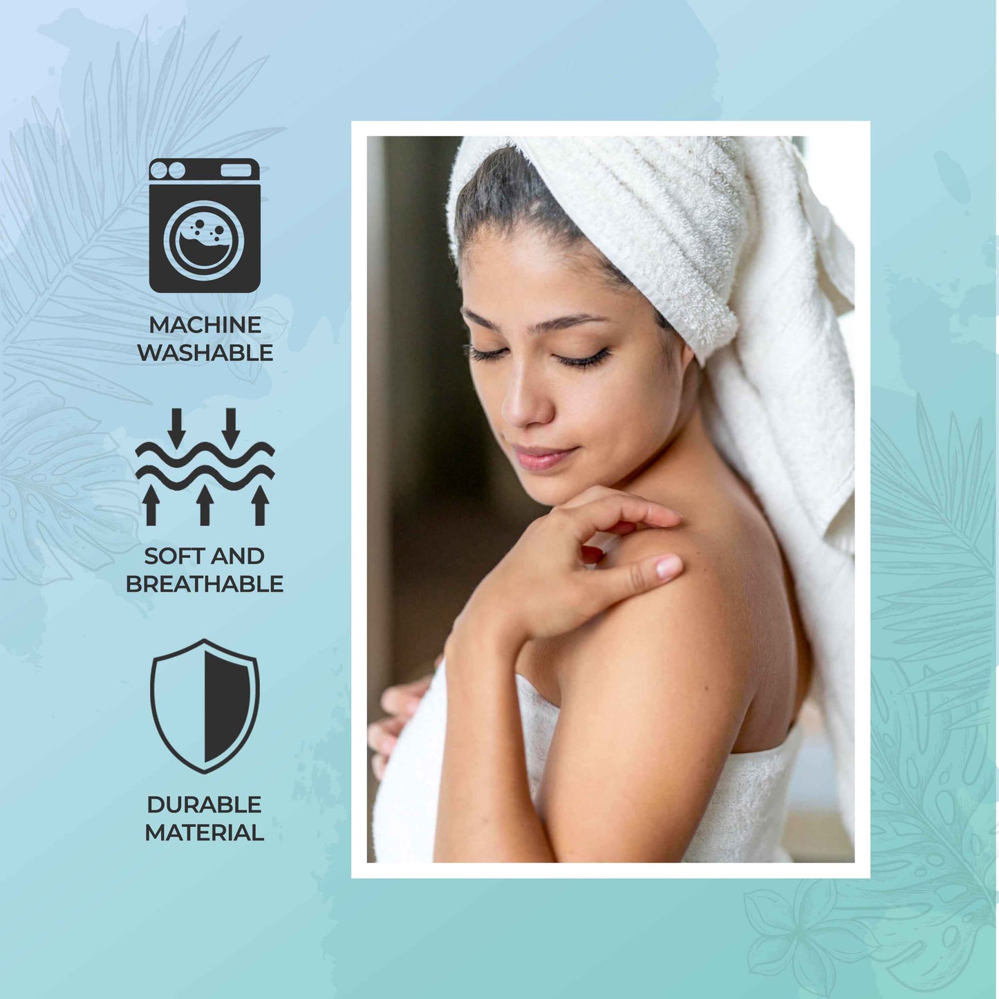 Highly Absorbent Eco-Friendly Soft Cotton 18 Piece Towel Set