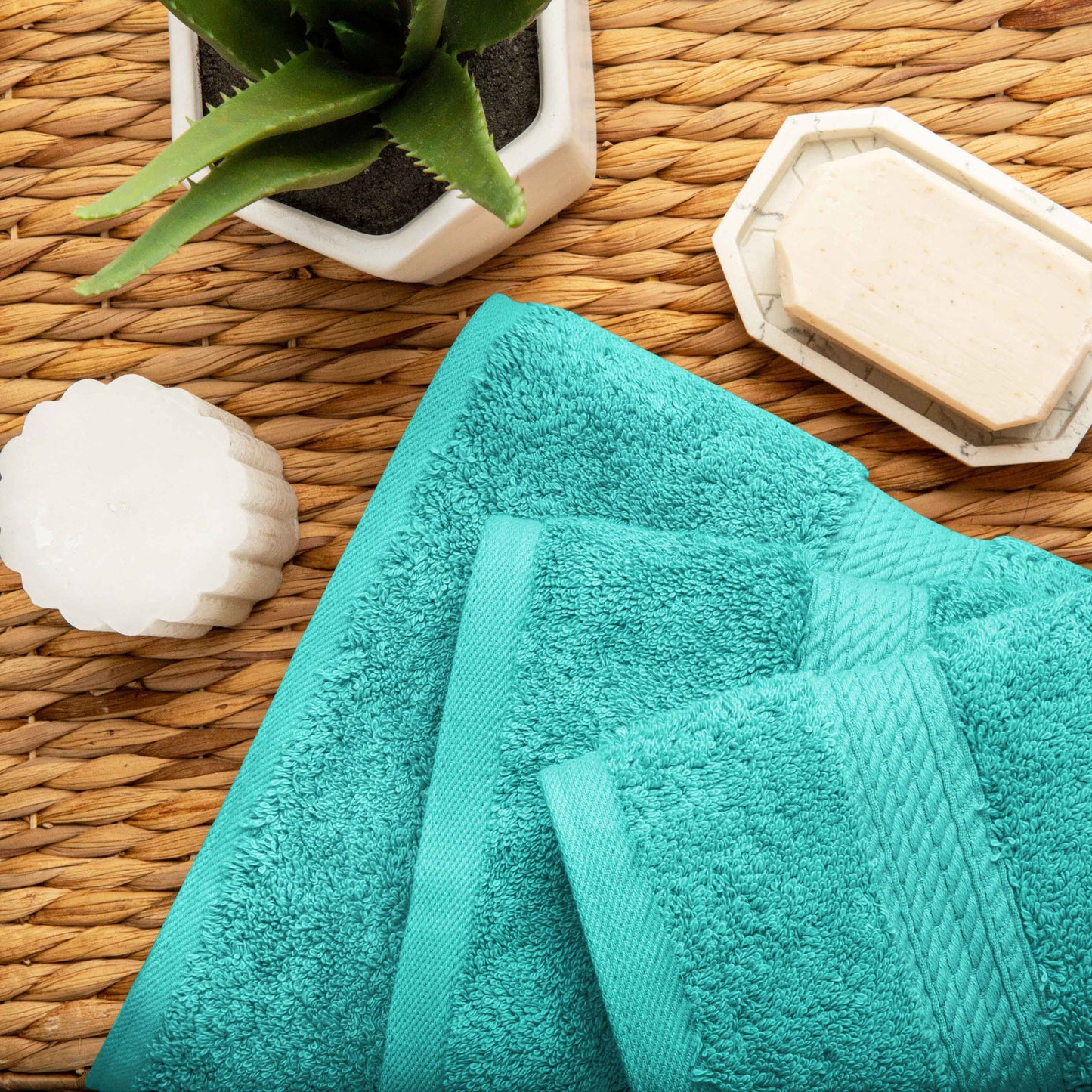 Madison Egyptian Cotton Pile Plush Heavyweight 6 Piece Towel Set