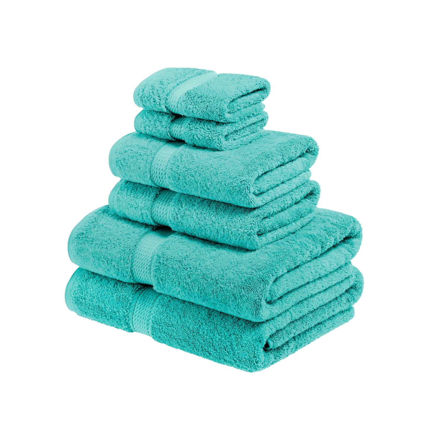 Madison Egyptian Cotton Pile Plush Heavyweight 6 Piece Towel Set