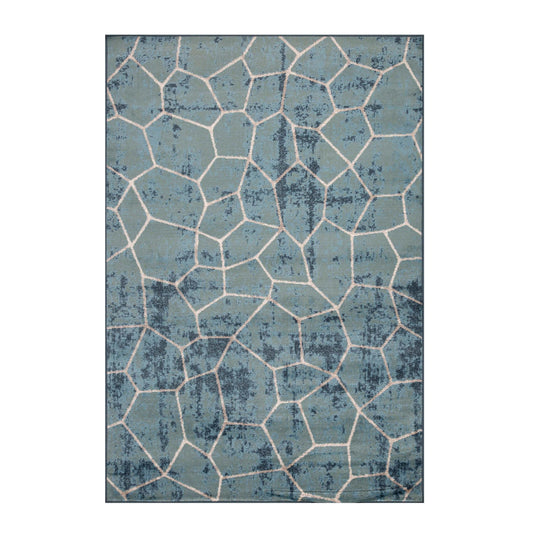Modern Abstract Web Design Indoor Area Rug or Runner - Blue