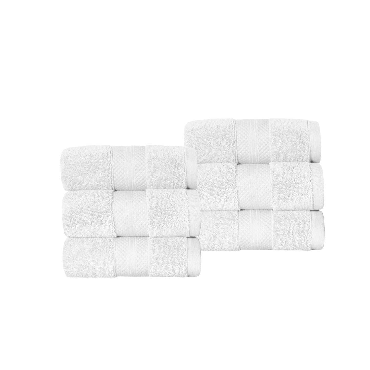 Superior Premium Turkish-Cotton Assorted Towel Set - White