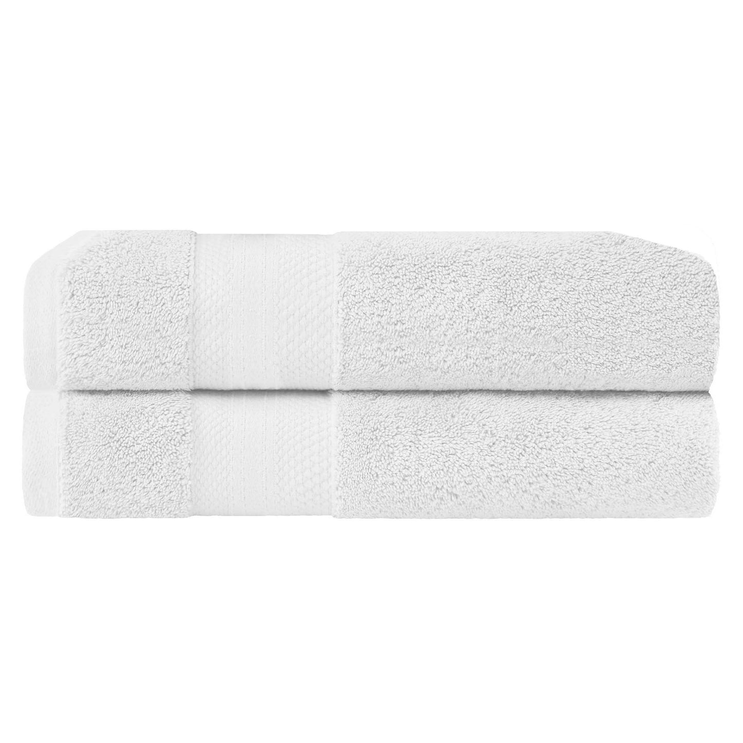 Superior Premium Turkish-Cotton Assorted Towel Set - White