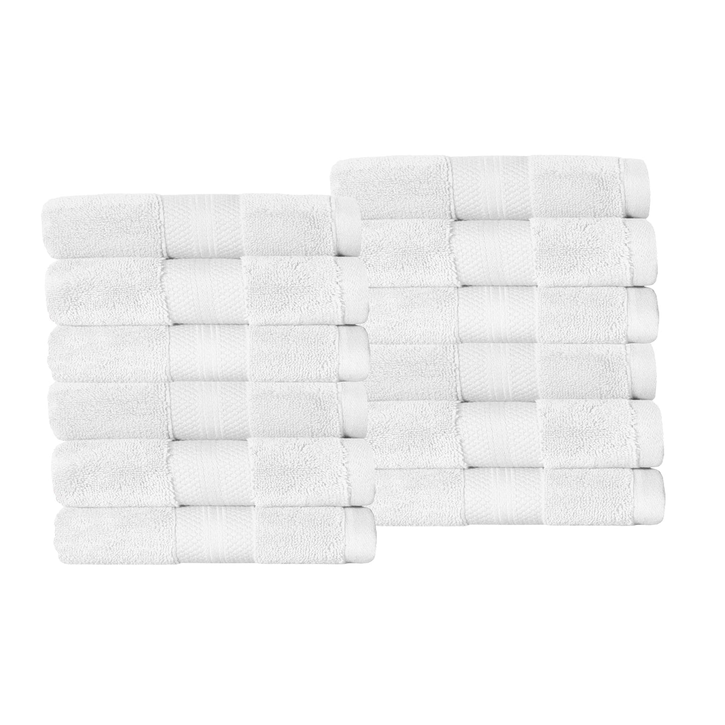 Superior Premium Turkish-Cotton Assorted Towel Set - White