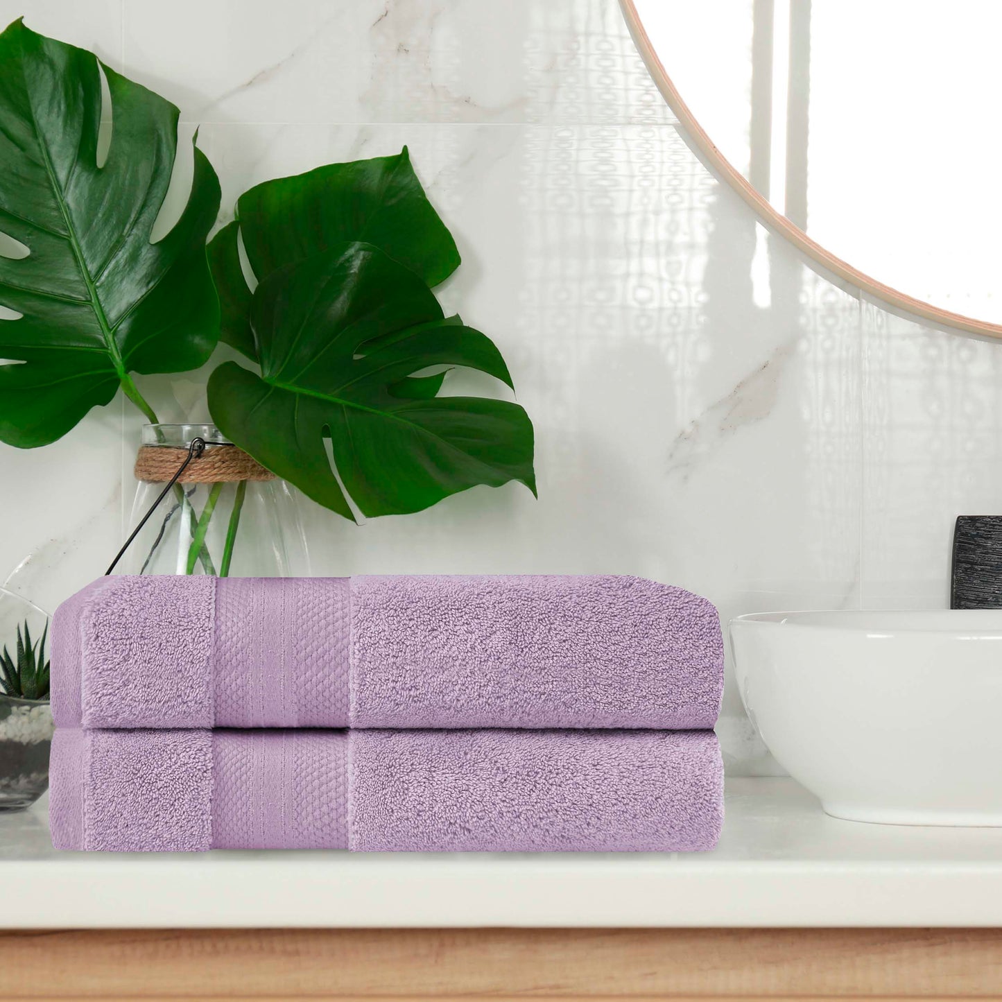 Superior Premium Turkish-Cotton Assorted Towel Set - Wisteria