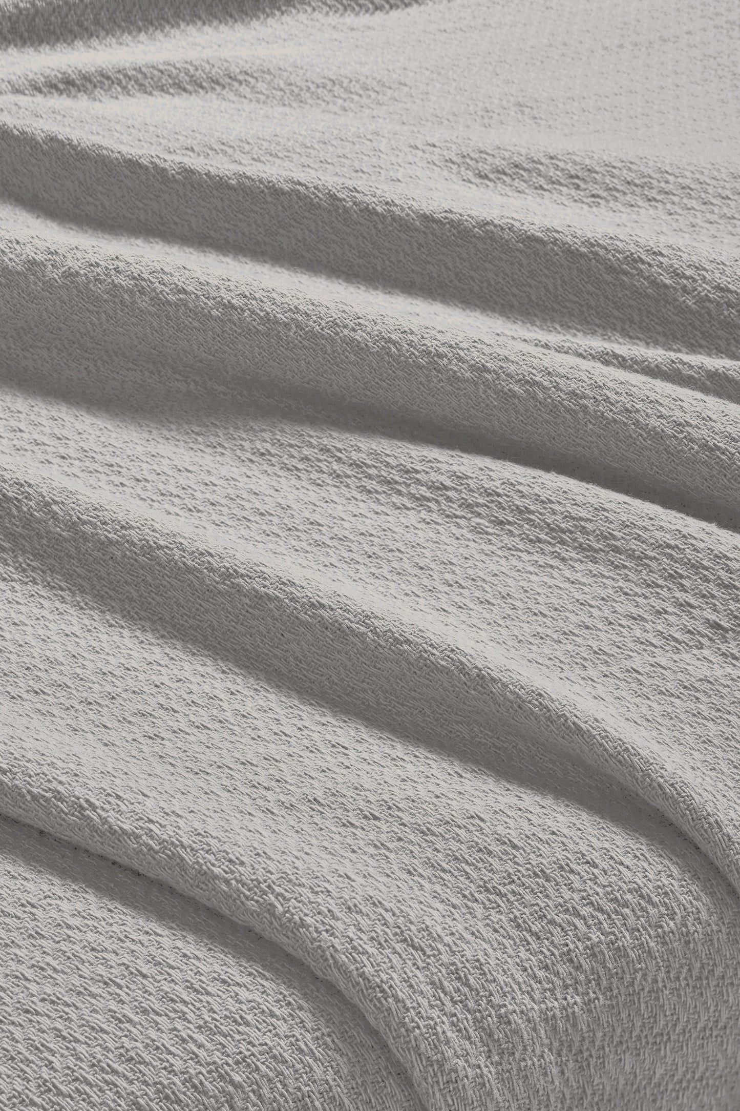 Waffle Weave Honeycomb Knit Soft Solid Textured Cotton Blanket - Silver