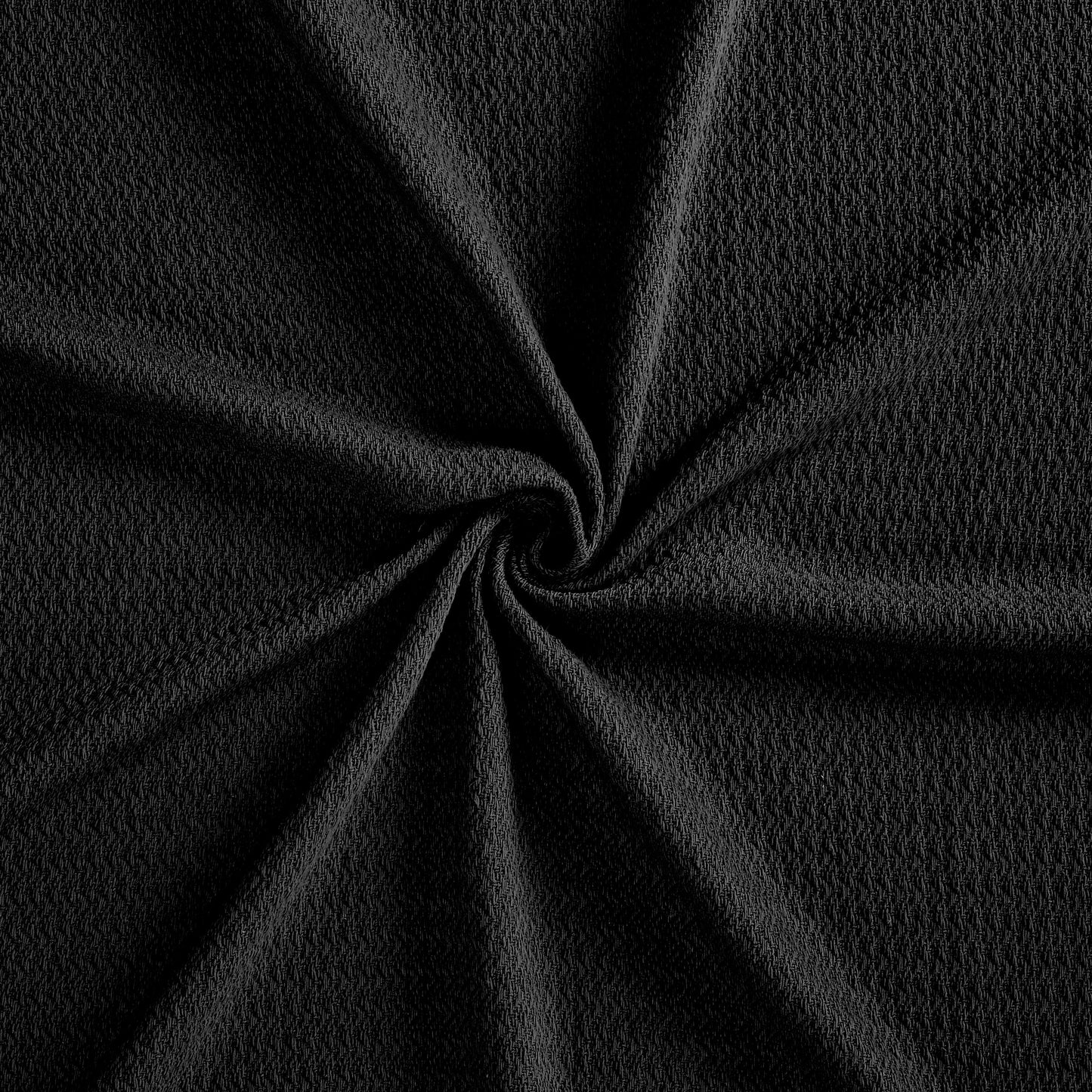 Waffle Weave Honeycomb Knit Soft Solid Textured Cotton Blanket - Black
