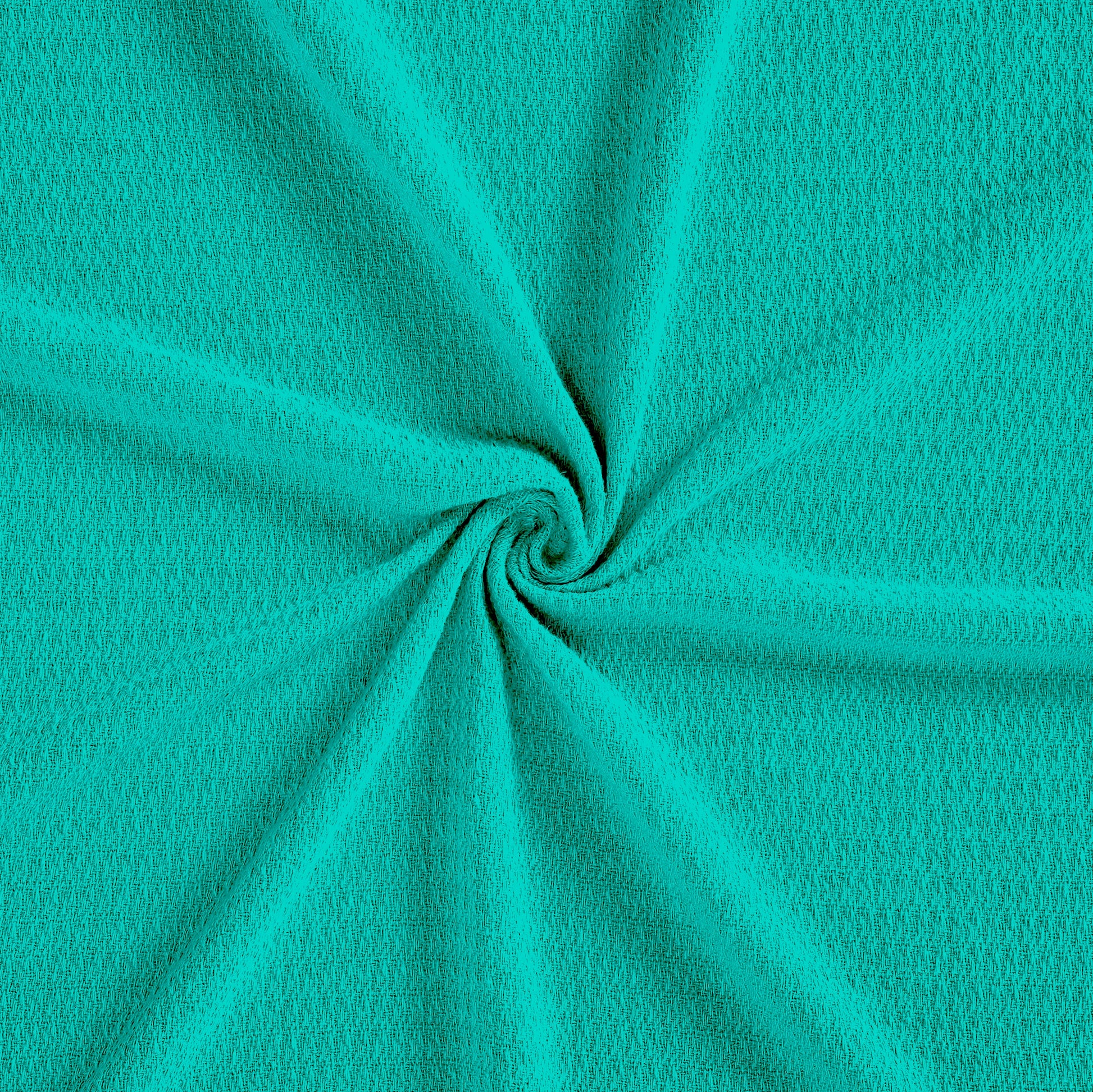 Waffle Weave Honeycomb Knit Soft Solid Textured Cotton Blanket - Turquoise