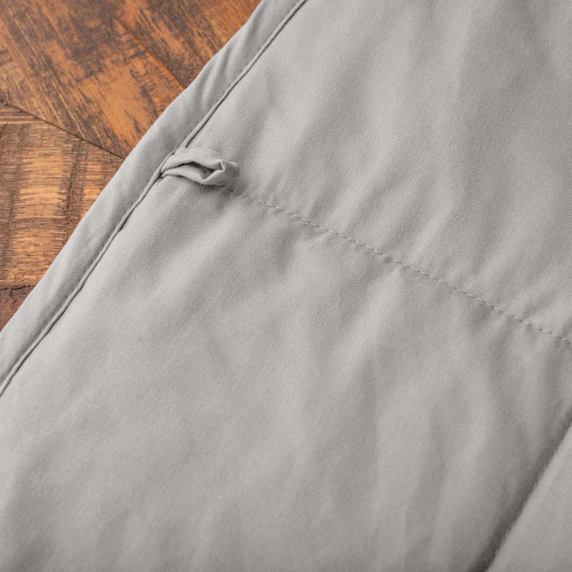 Weighted Quilted Cotton Throw Blanket - Silver