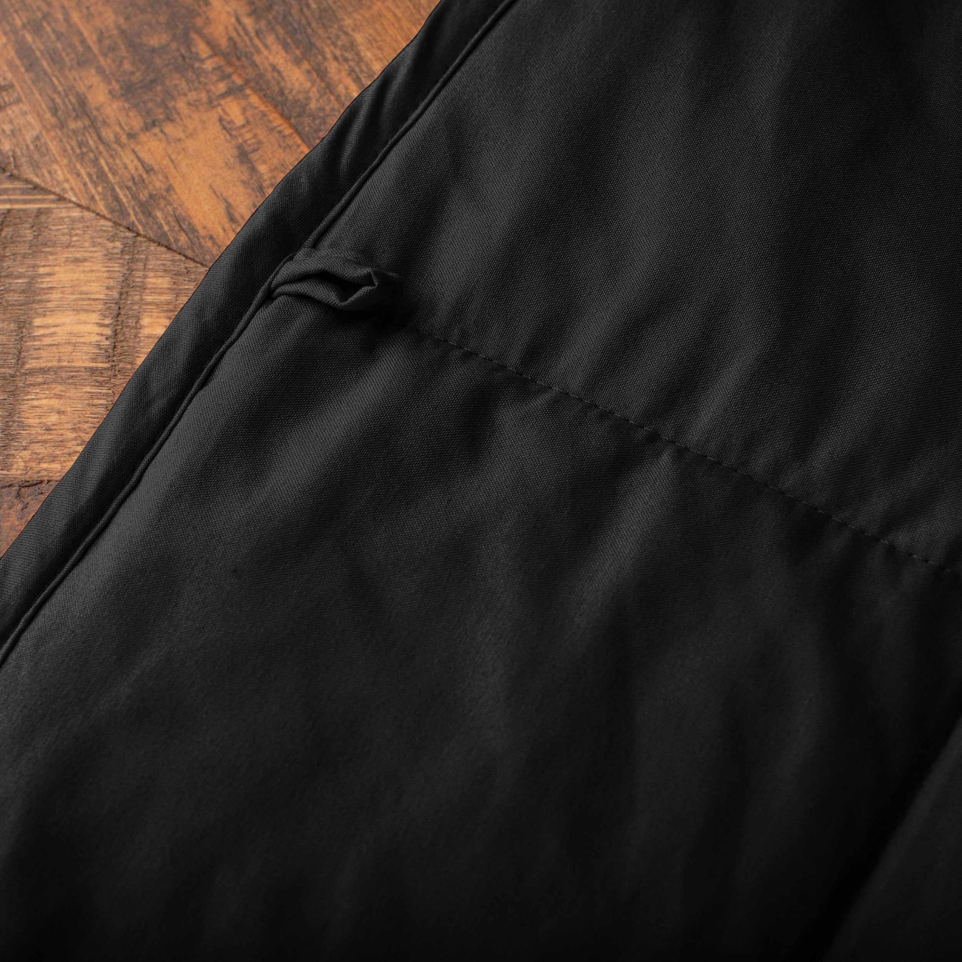 Weighted Quilted Cotton Throw Blanket - Black