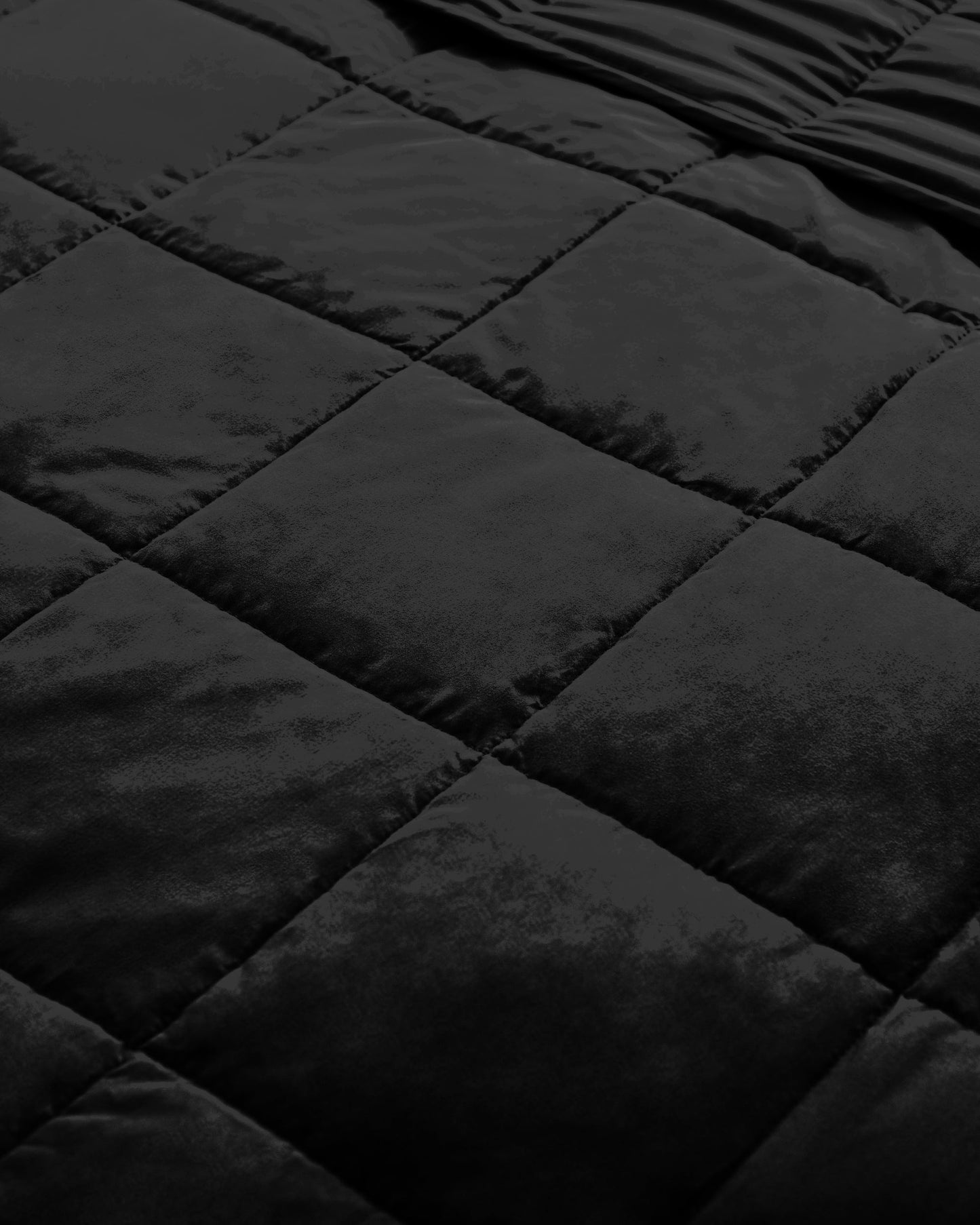 Weighted Quilted Microfiber Throw Blanket - Black