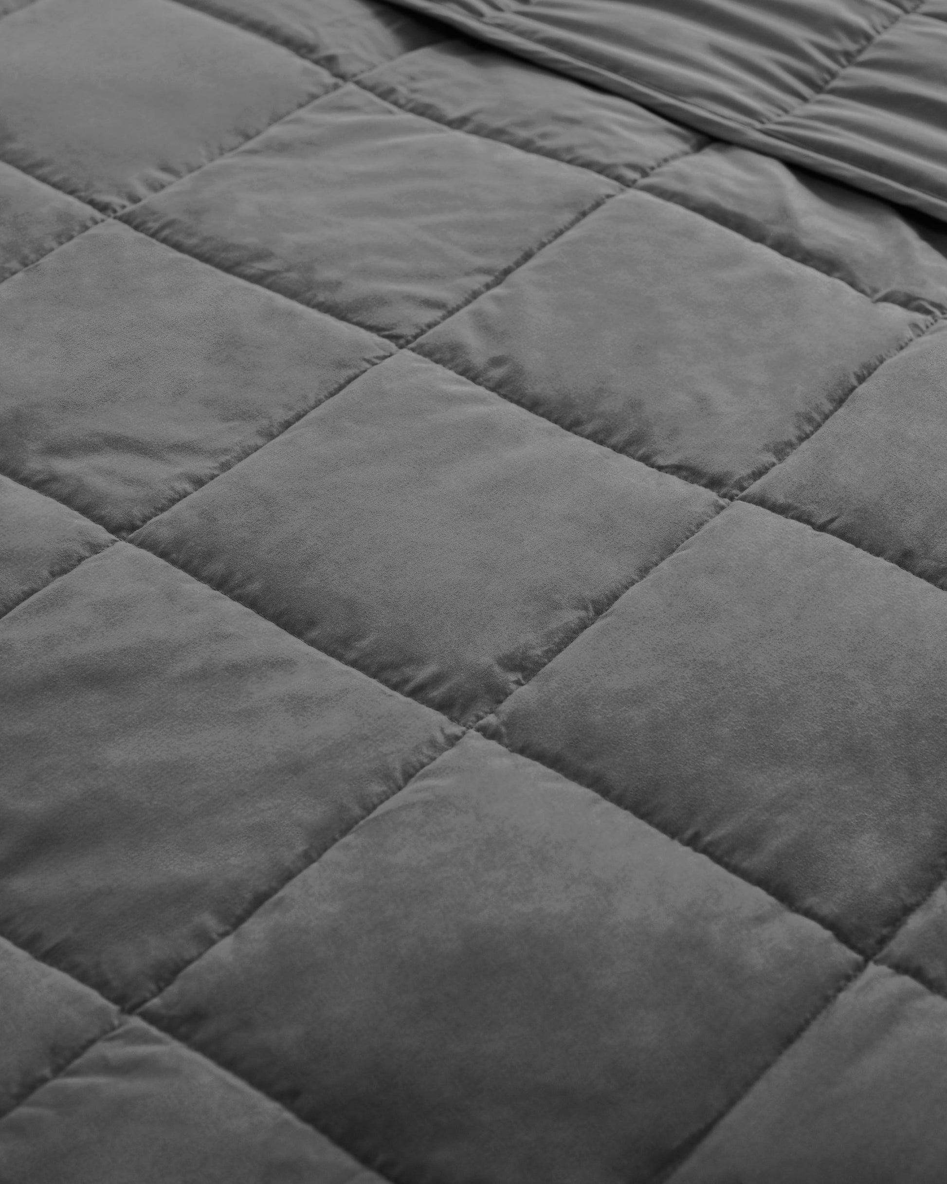 Weighted Quilted Microfiber Throw Blanket - Charcoal