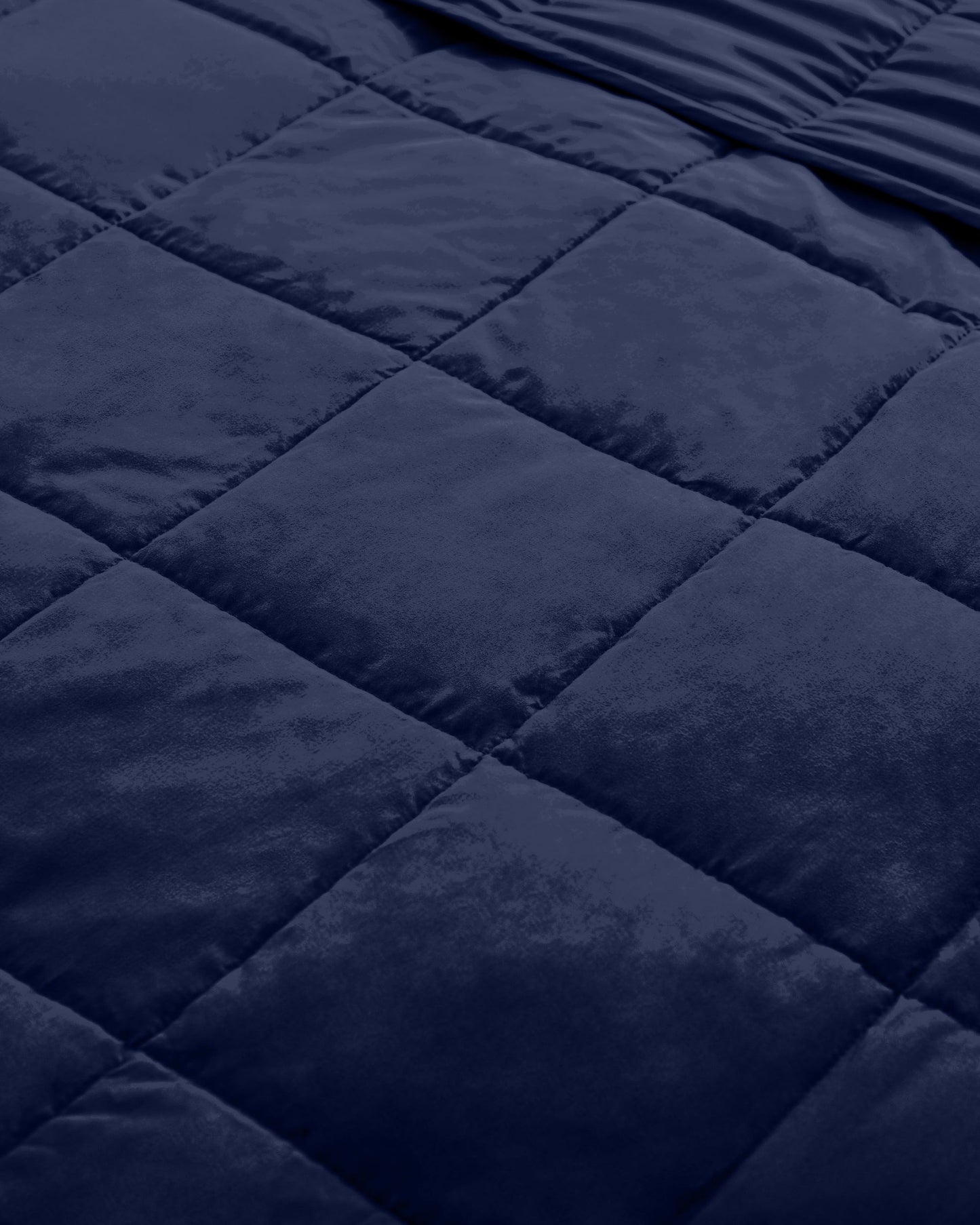 Weighted Quilted Microfiber Throw Blanket - Navy Blue
