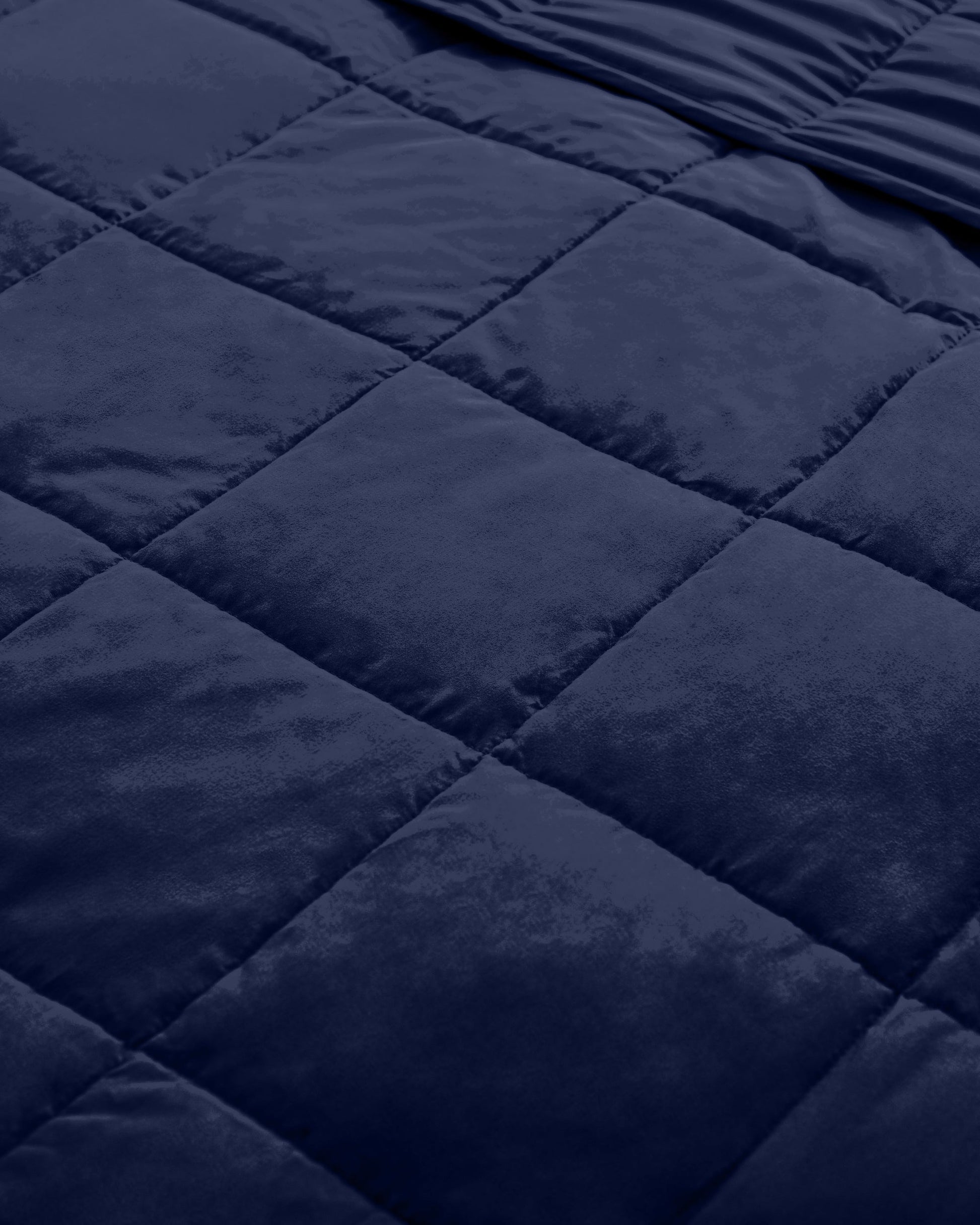 Weighted Quilted Microfiber Throw Blanket - Navy Blue