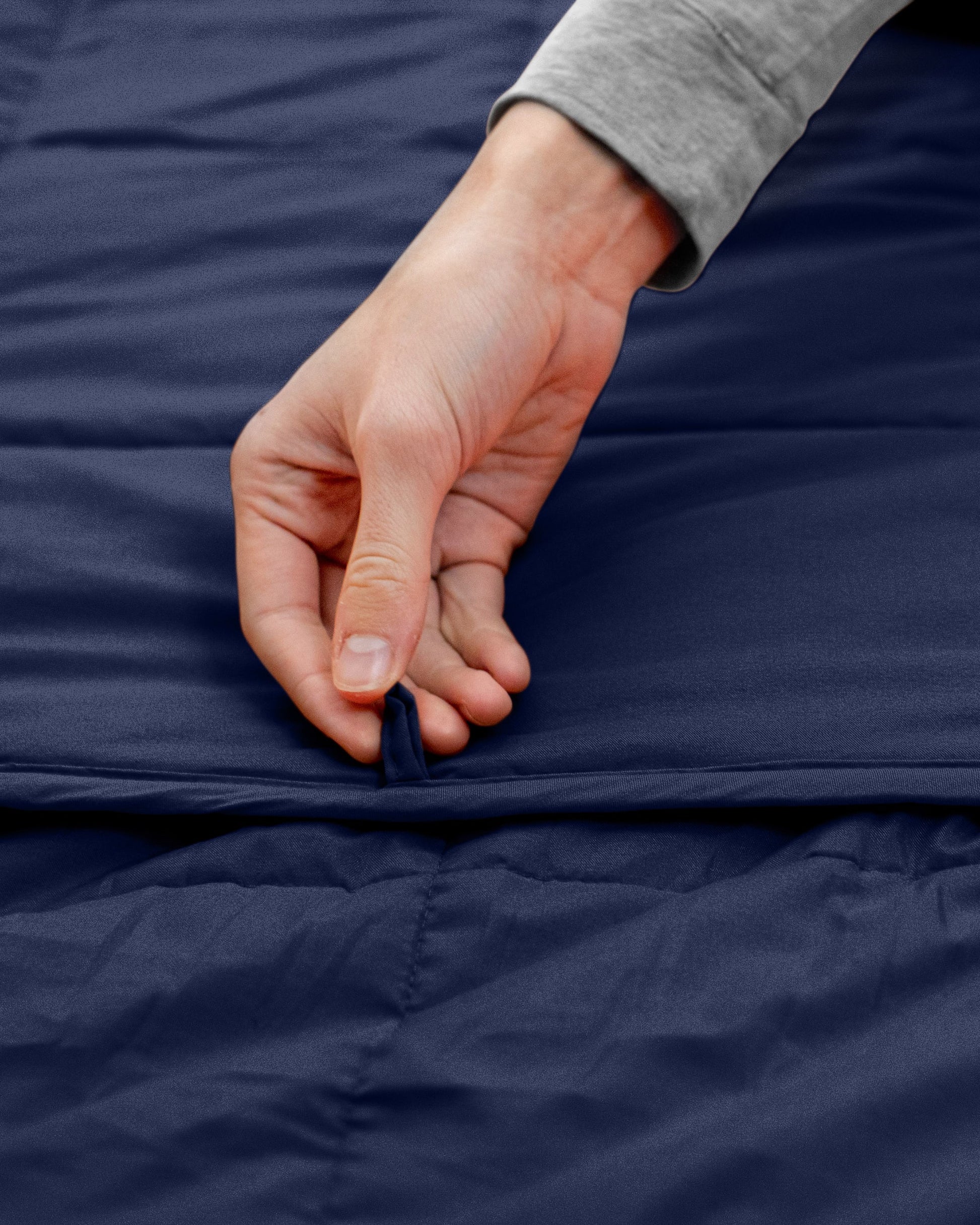 Weighted Quilted Microfiber Throw Blanket - Navy Blue