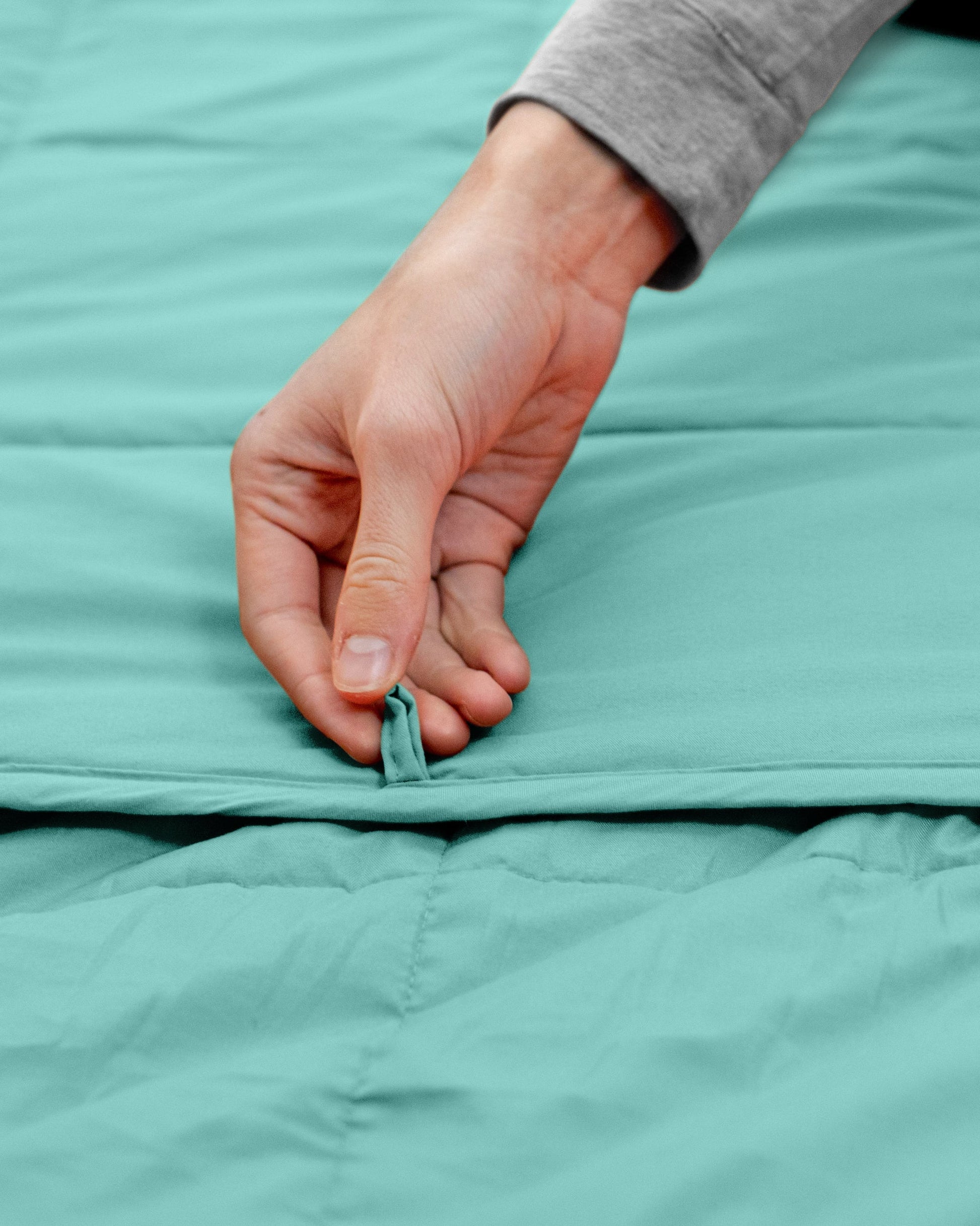 Weighted Quilted Microfiber Throw Blanket - Turquoise