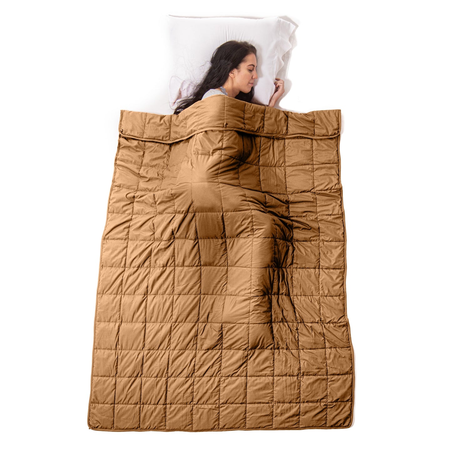 Weighted Quilted Microfiber Throw Blanket - Taupe
