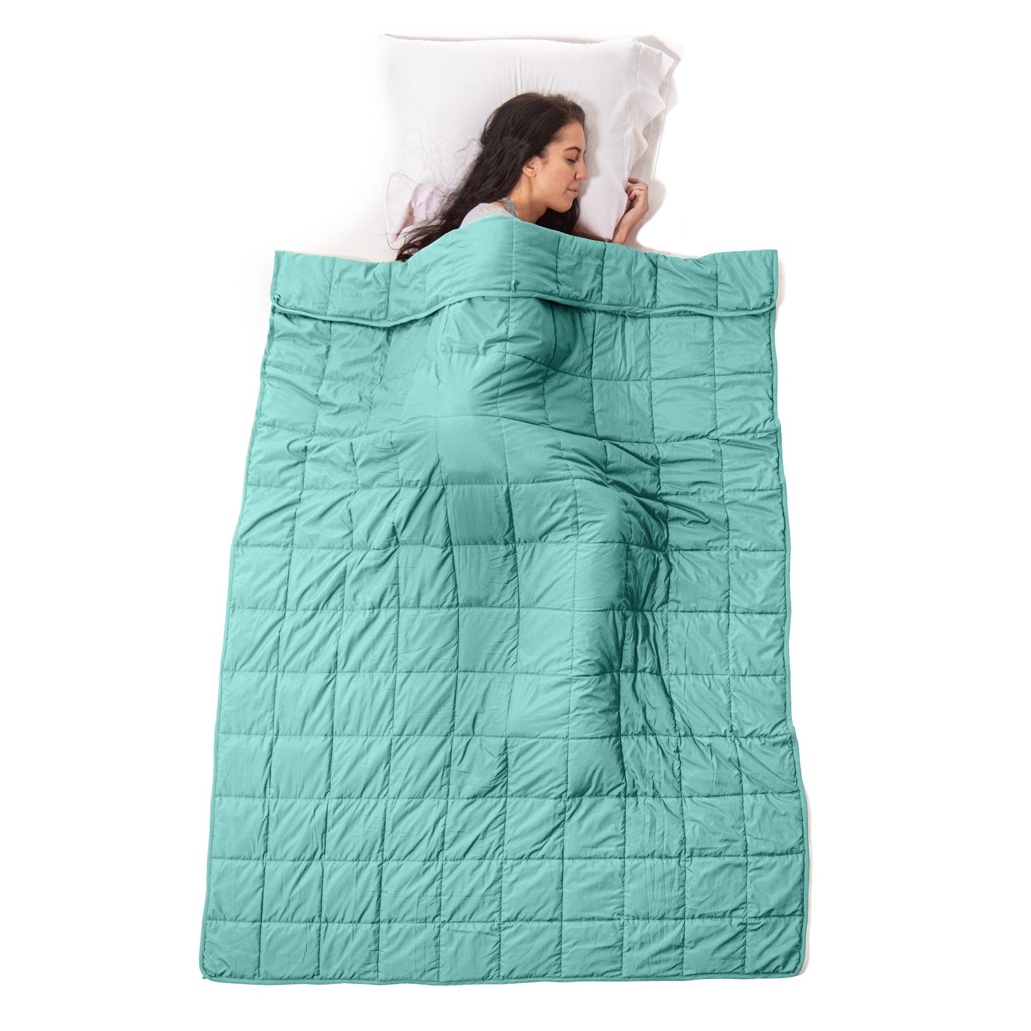 Weighted Quilted Microfiber Throw Blanket - Turquoise