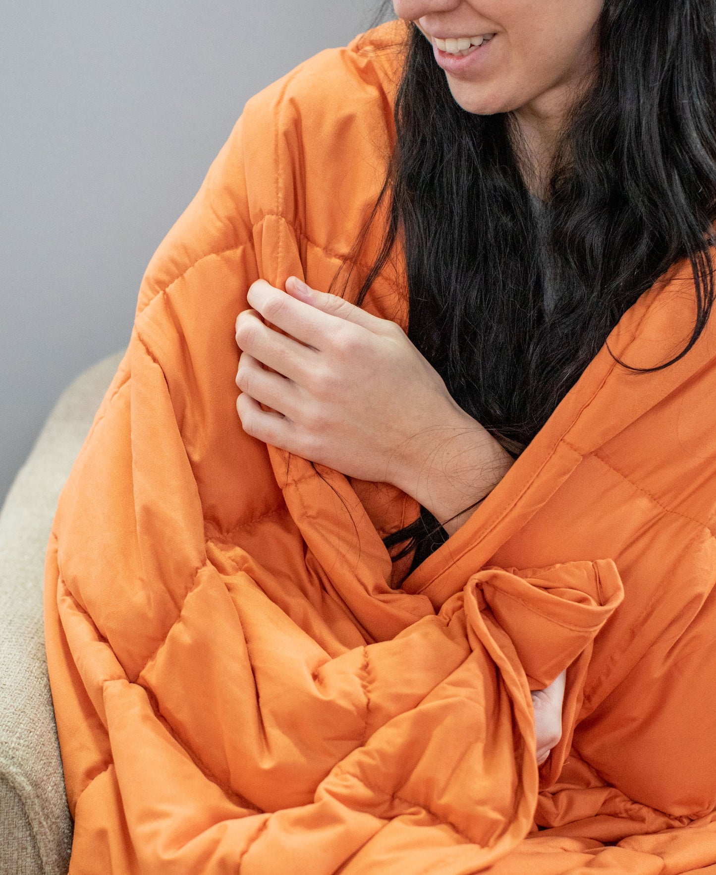 Weighted Quilted Microfiber Throw Blanket - Canyon Clay