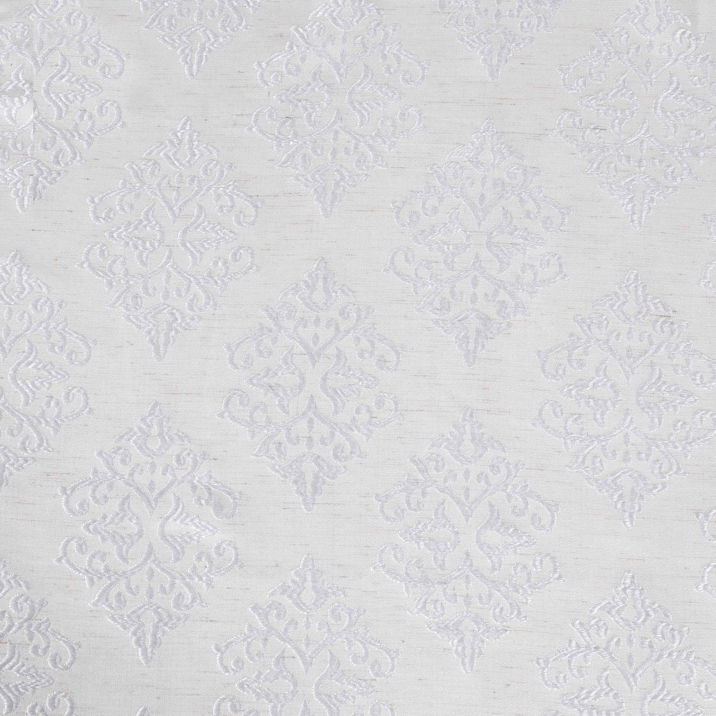 Venetian Damask Jacquard Curtain Panels, Set of 2 - White