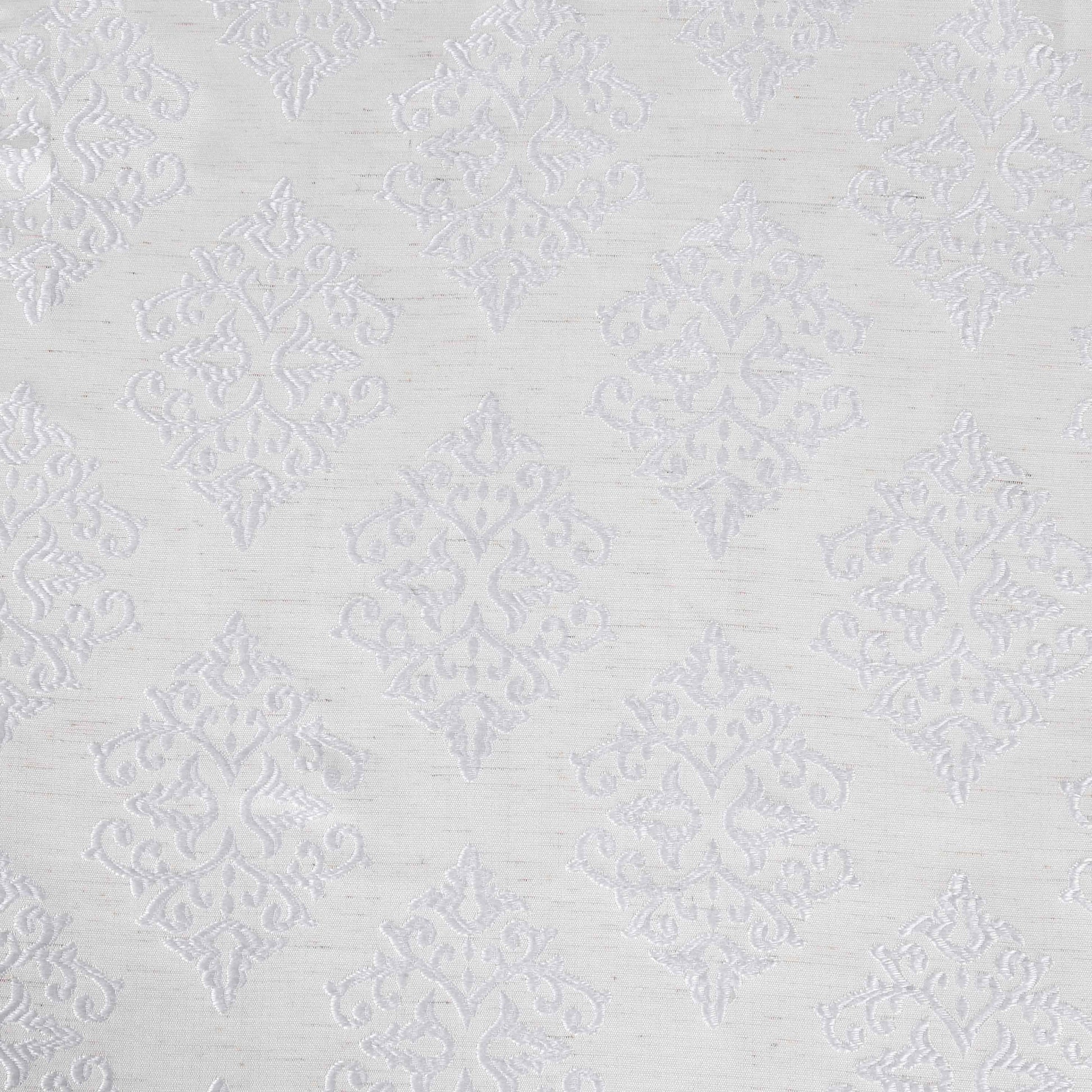 Venetian Damask Jacquard Curtain Panels, Set of 2 - White