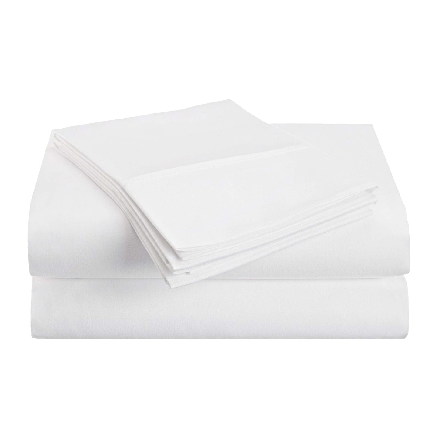Brushed Microfiber Deep Pocket Breathable 4 Piece Bed Sheet Set - White