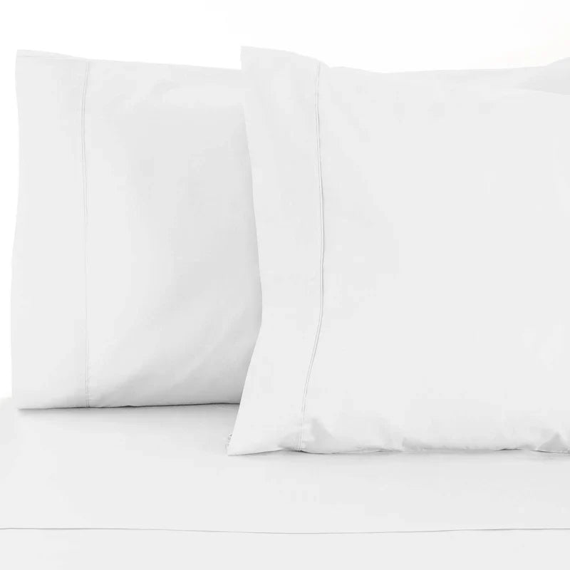 Egyptian Cotton 530 Thread Count Solid Pillowcases Set of 2 - White