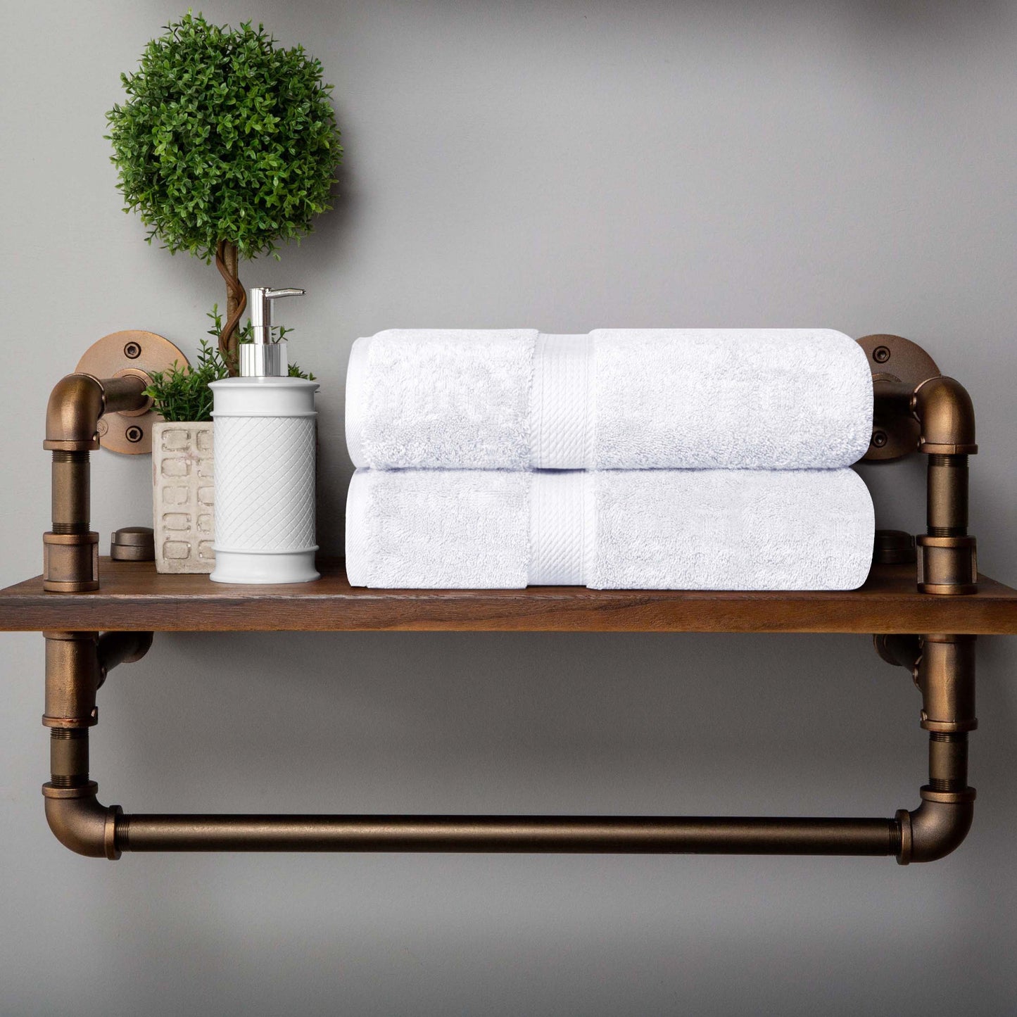 Madison Egyptian Cotton Pile Heavyweight 2 Piece Bath Towel Set