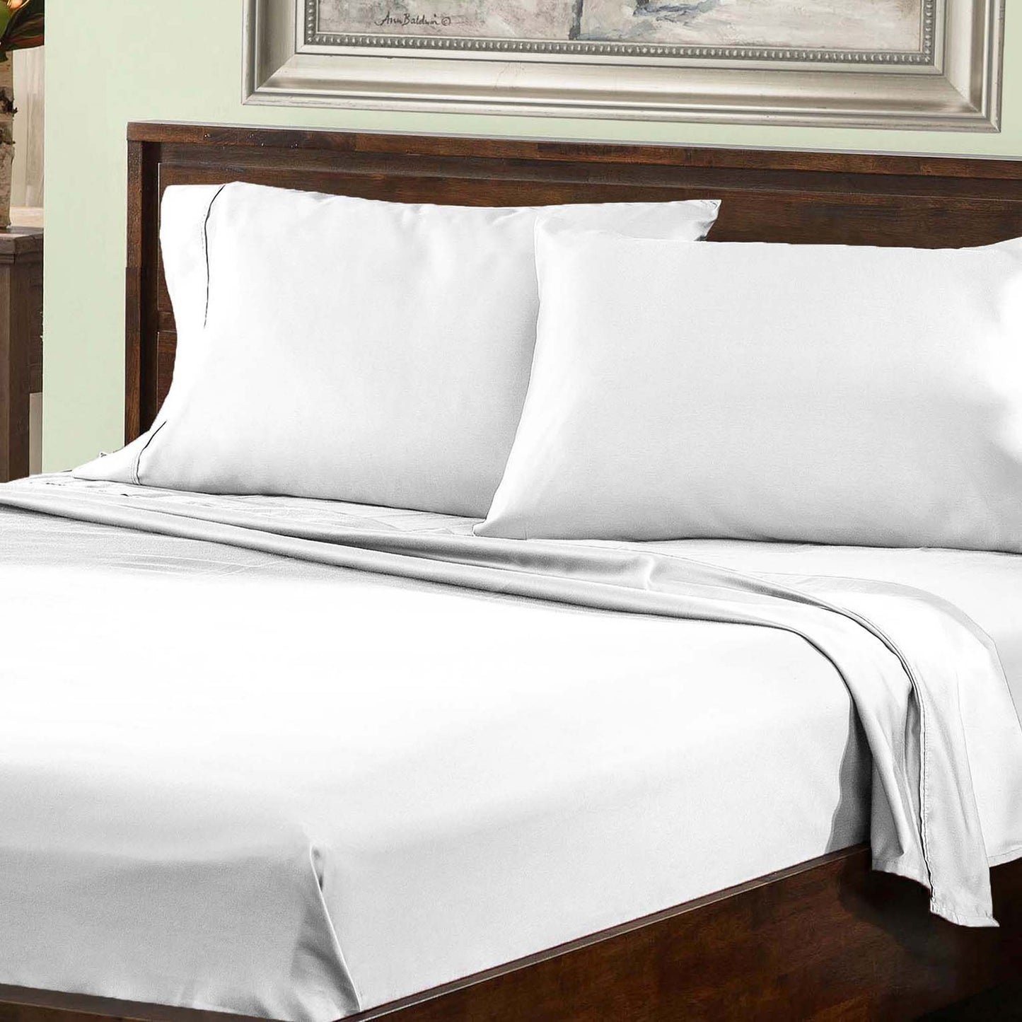 Cotton Blend 800 Thread Count Solid Deep Pocket Bed Sheet Set