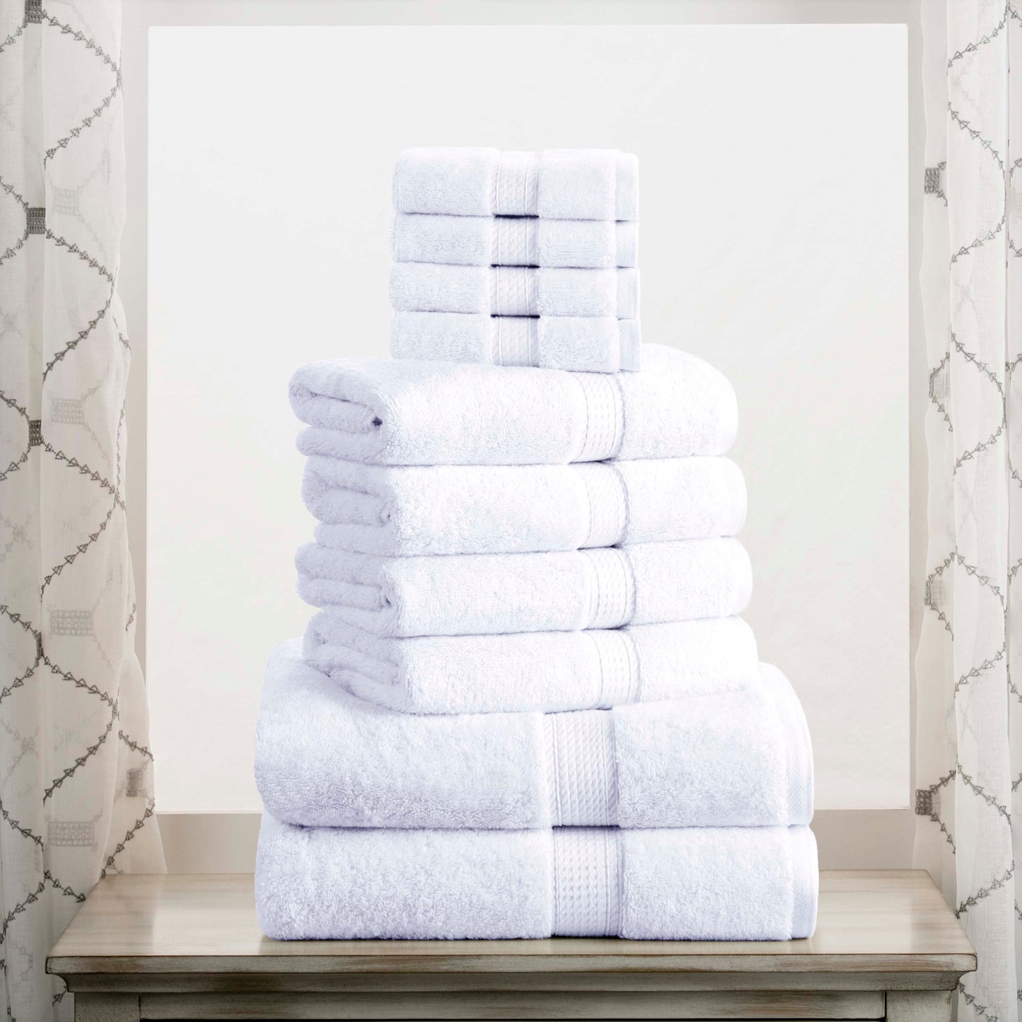 Madison Egyptian Cotton Pile Plush Heavyweight 10 Piece Towel Set