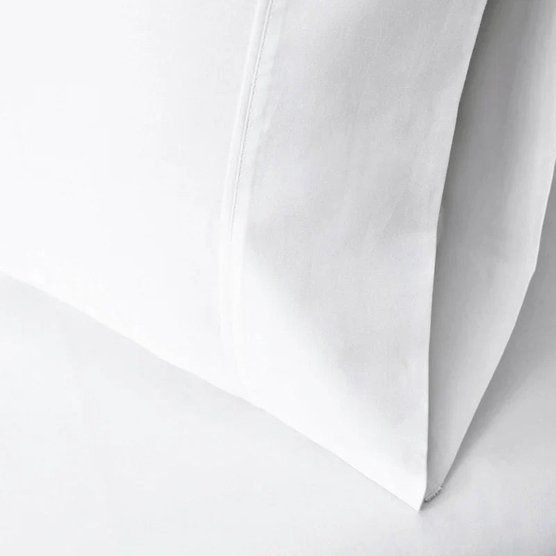 Egyptian Cotton 530 Thread Count Solid Pillowcases Set of 2 - White