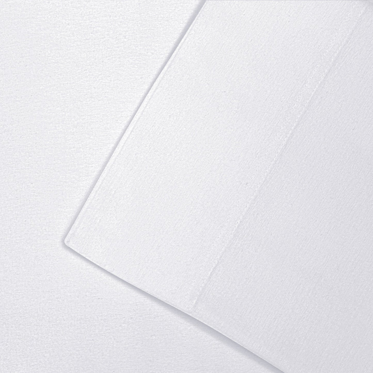 Solid Flannel Cotton Soft Fuzzy Pillowcases, Set of 2 - White