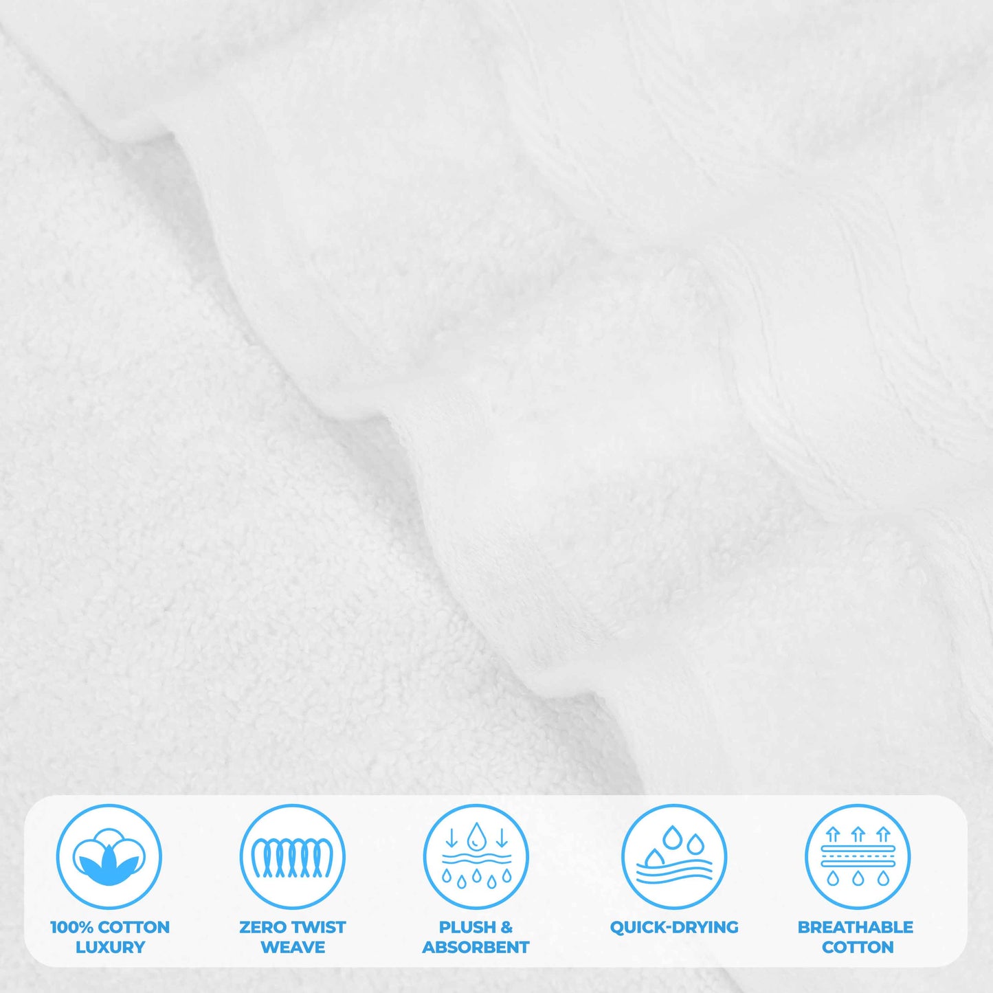 Belmont Zero Twist Cotton Medium Weight 3 Piece Towel Set