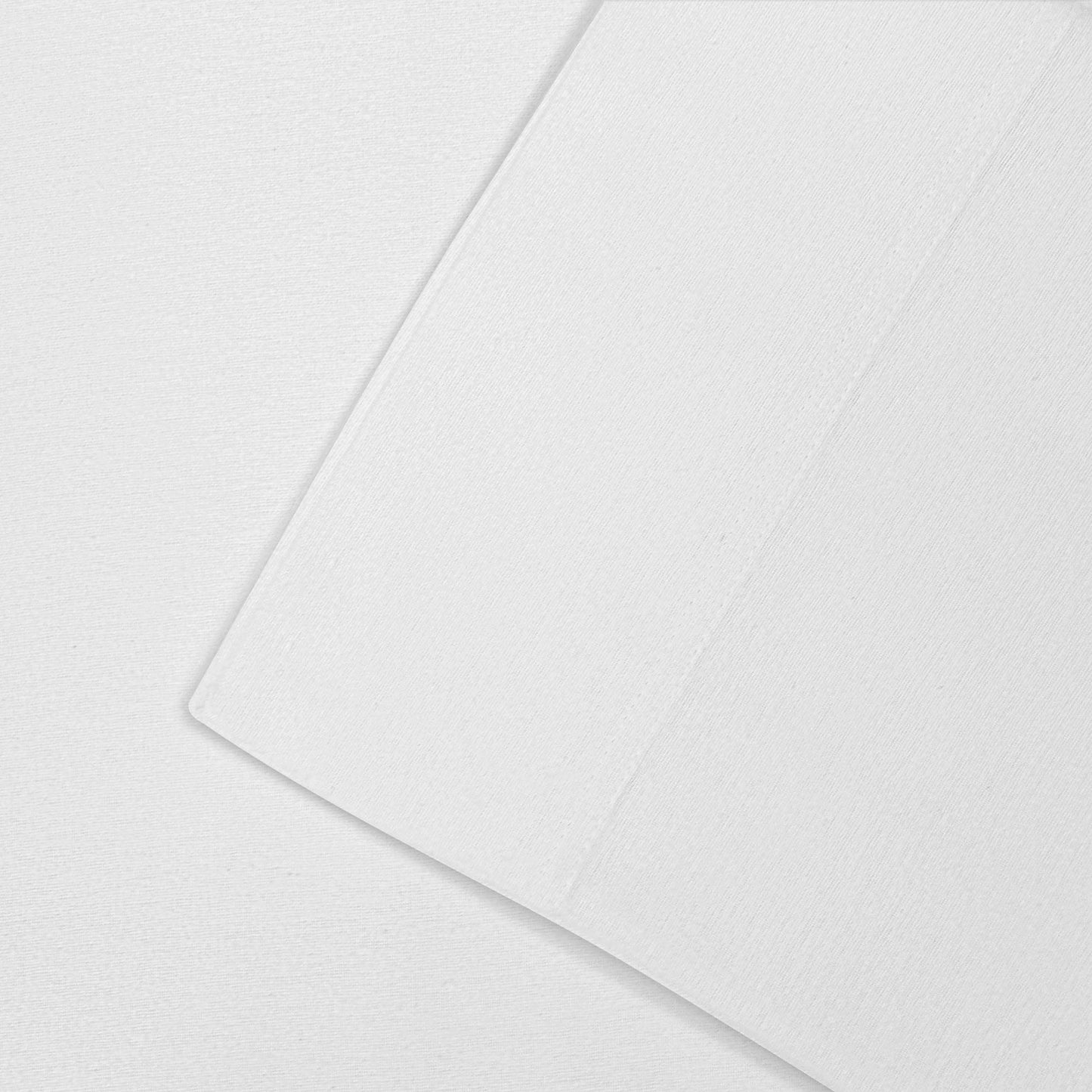 Cotton Flannel 2 Piece Pillowcase Set - White