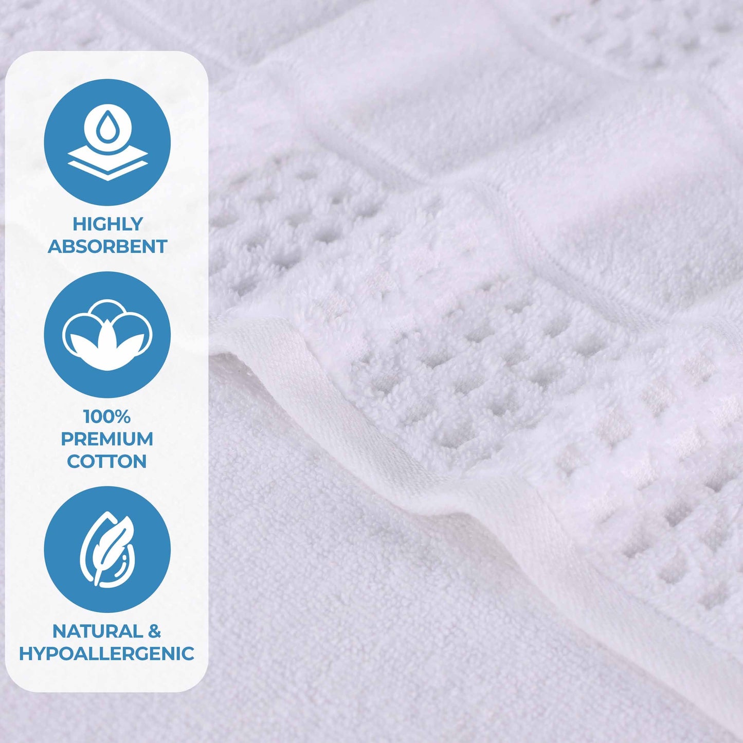 Napa Zero Twist Cotton Solid Waffle Honeycomb 9 Piece Towel Set