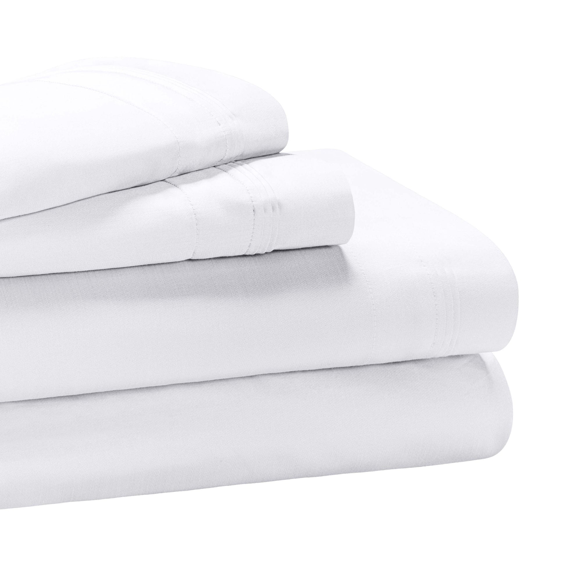 Egyptian Cotton 650 Thread Count Eco-Friendly Solid Sheet Set - White